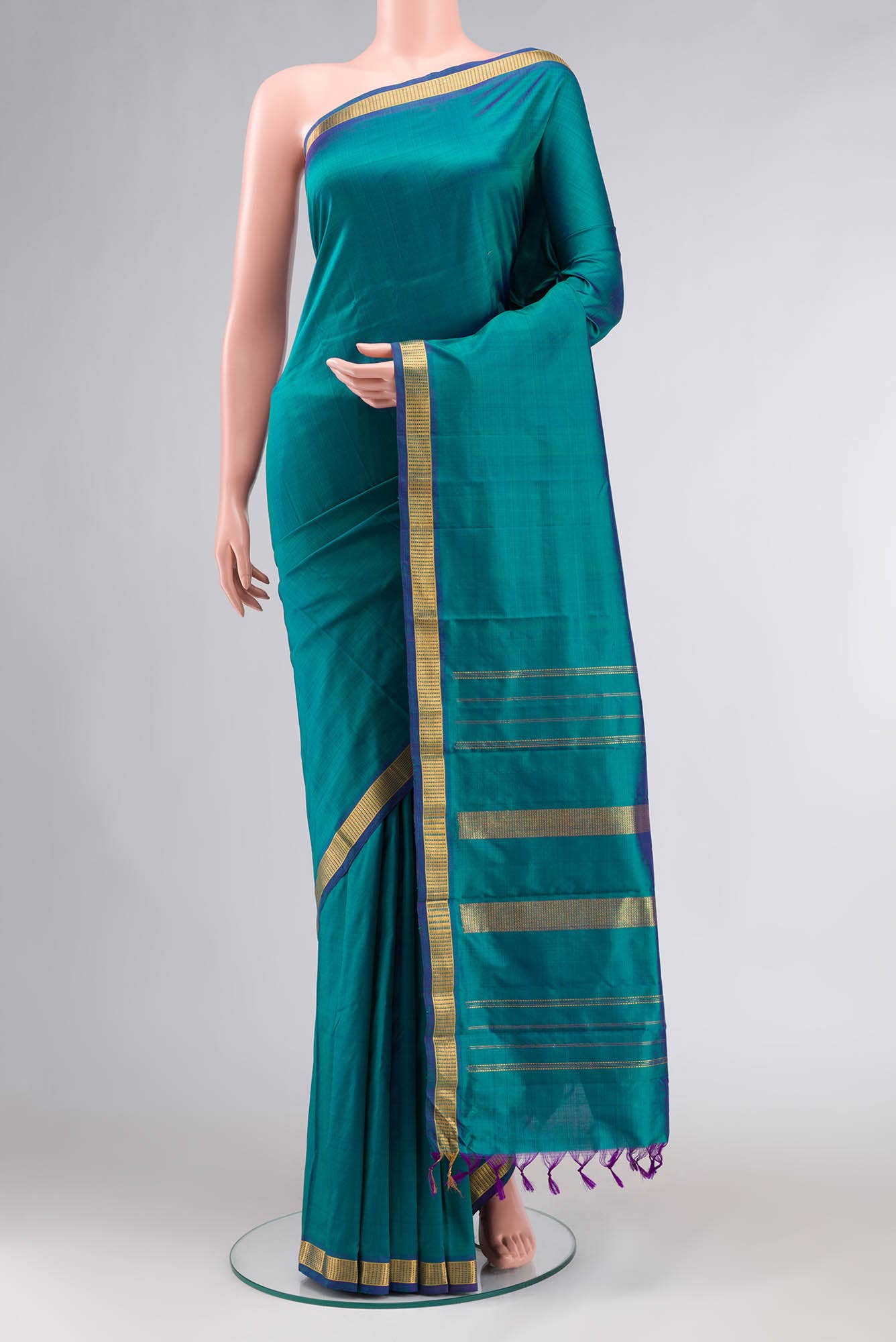 Blue Kanchipuram Silk Saree