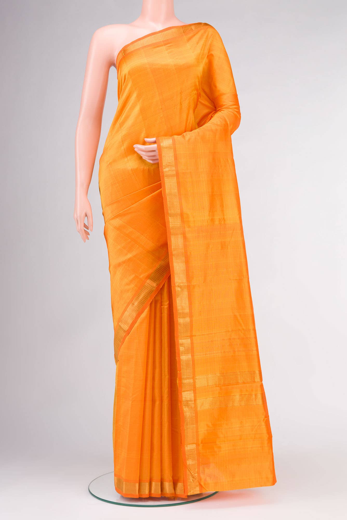 Yellow Kanchipuram Silk Saree
