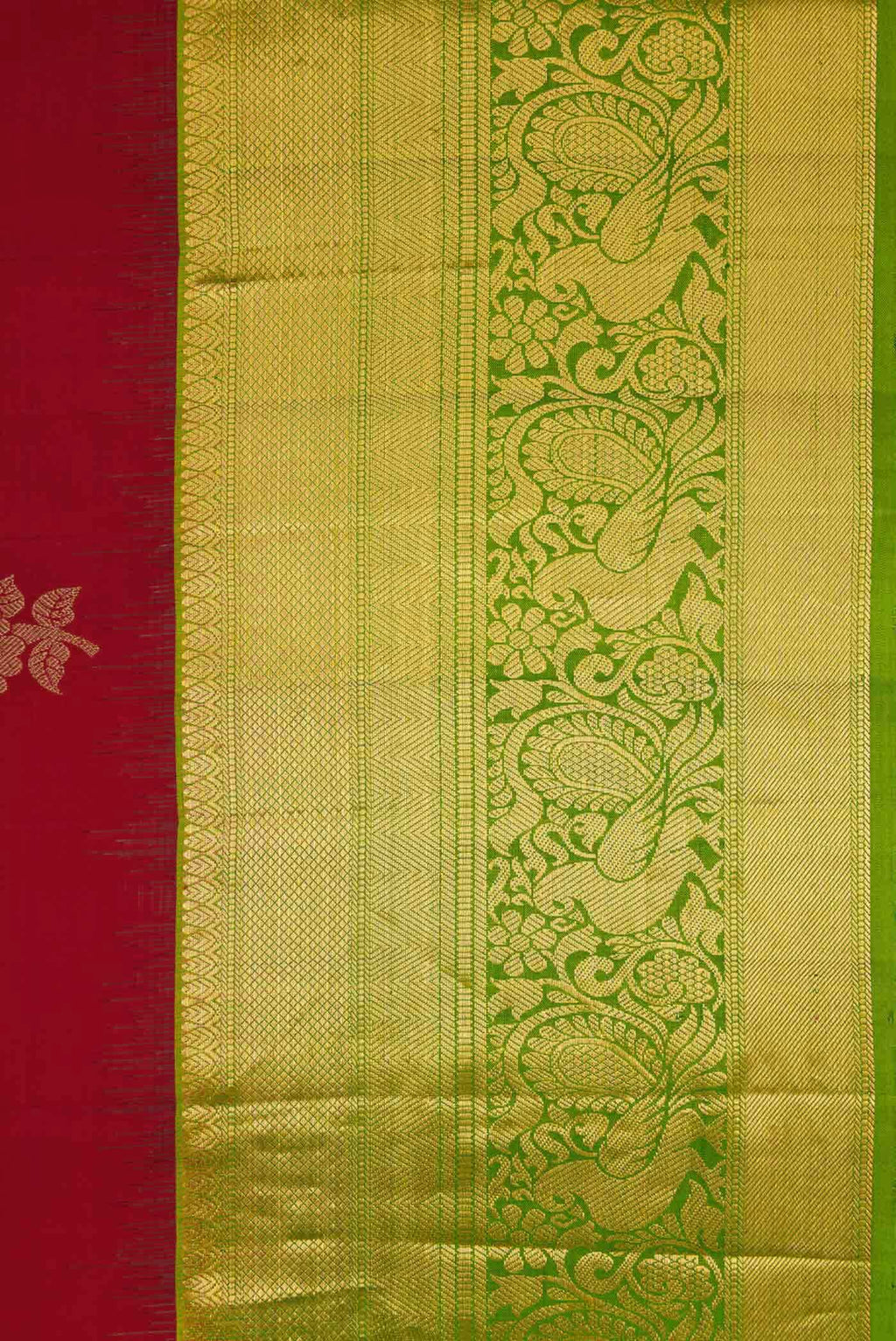 Maroon Gadwal Silk Saree