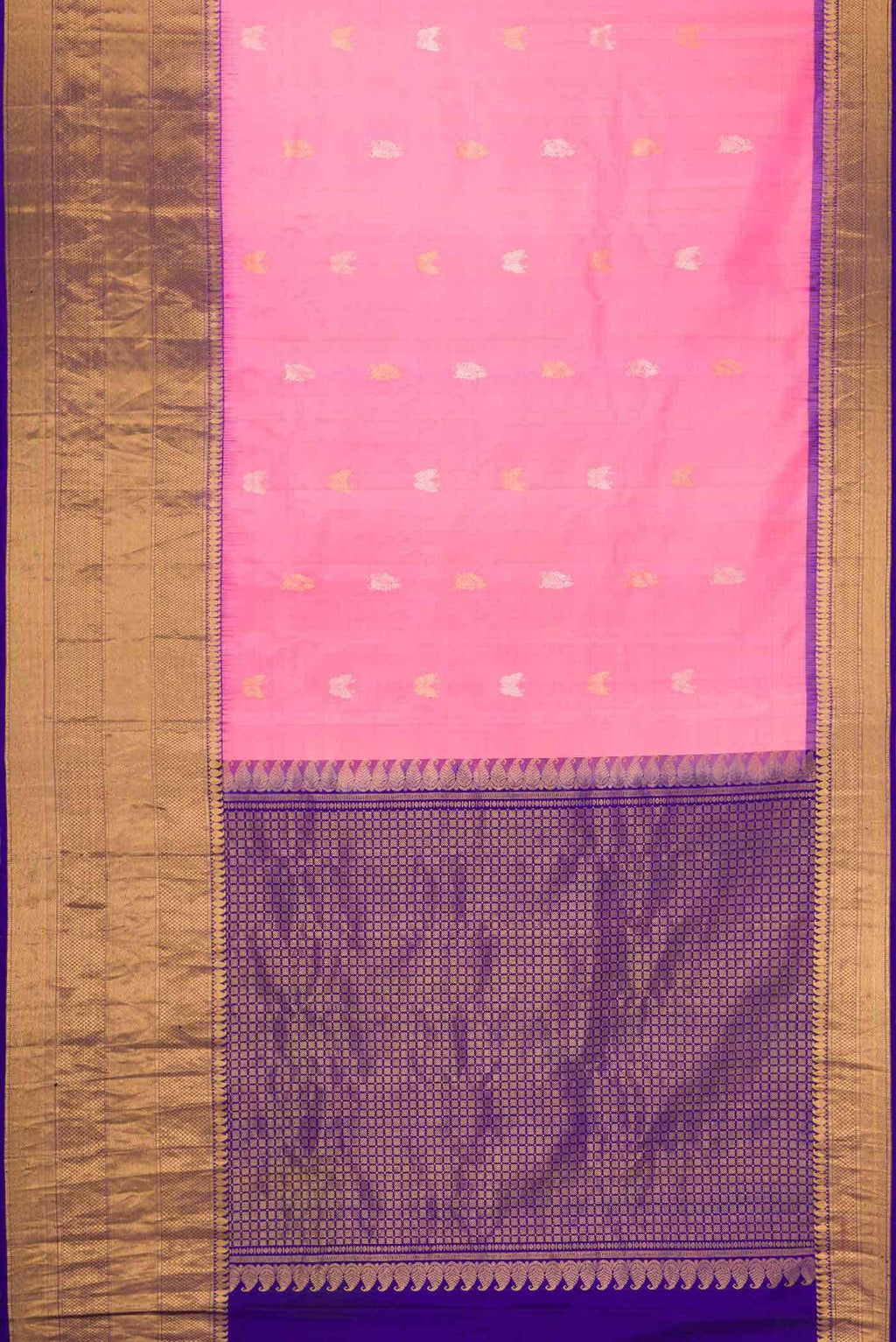 Pink Gadwal Silk Saree