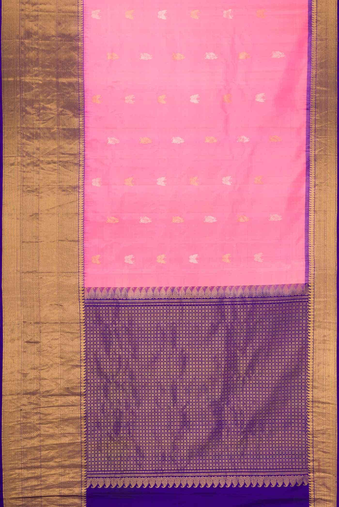 Pink Gadwal Silk Saree