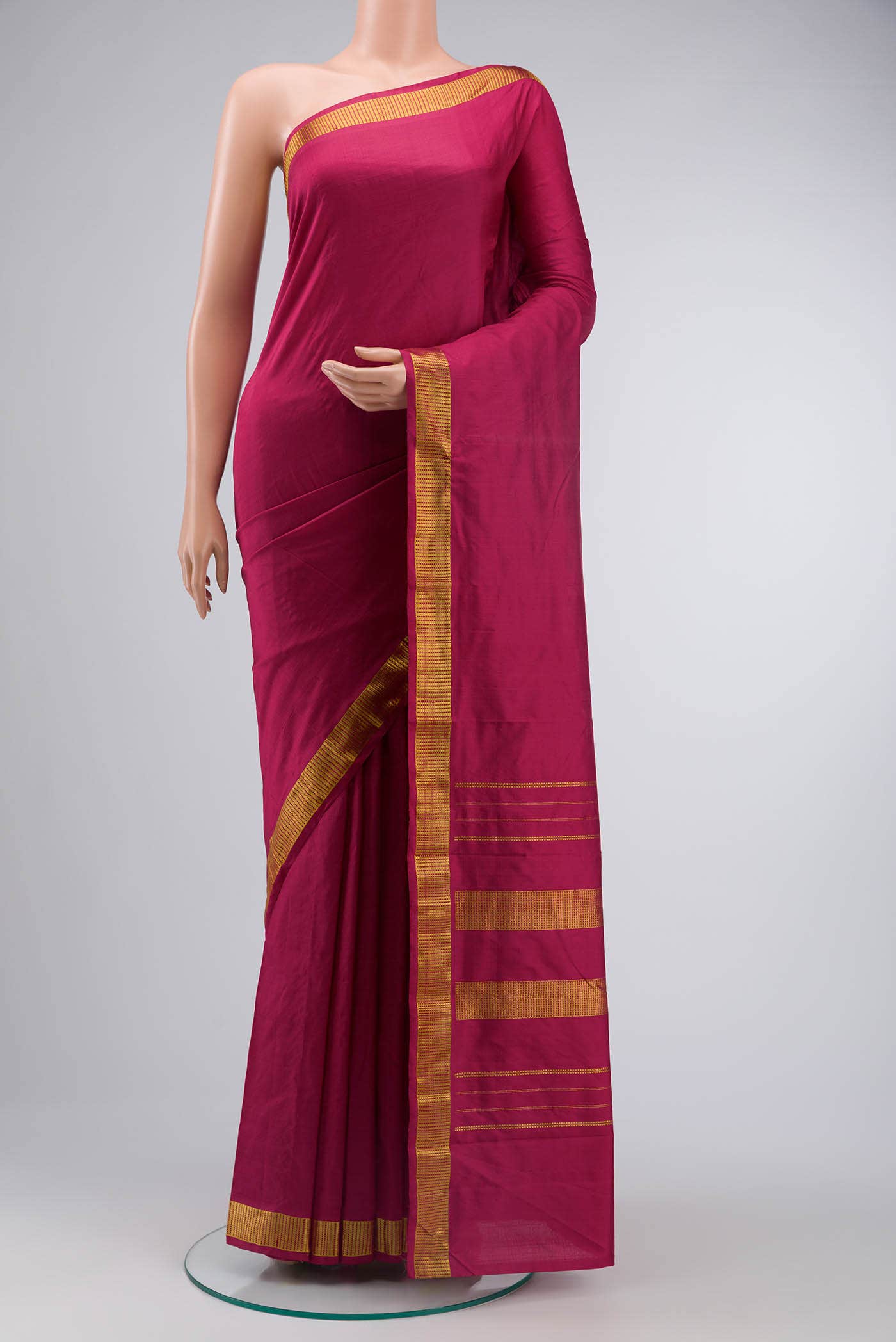 Maroon Kanchipuram Silk Saree