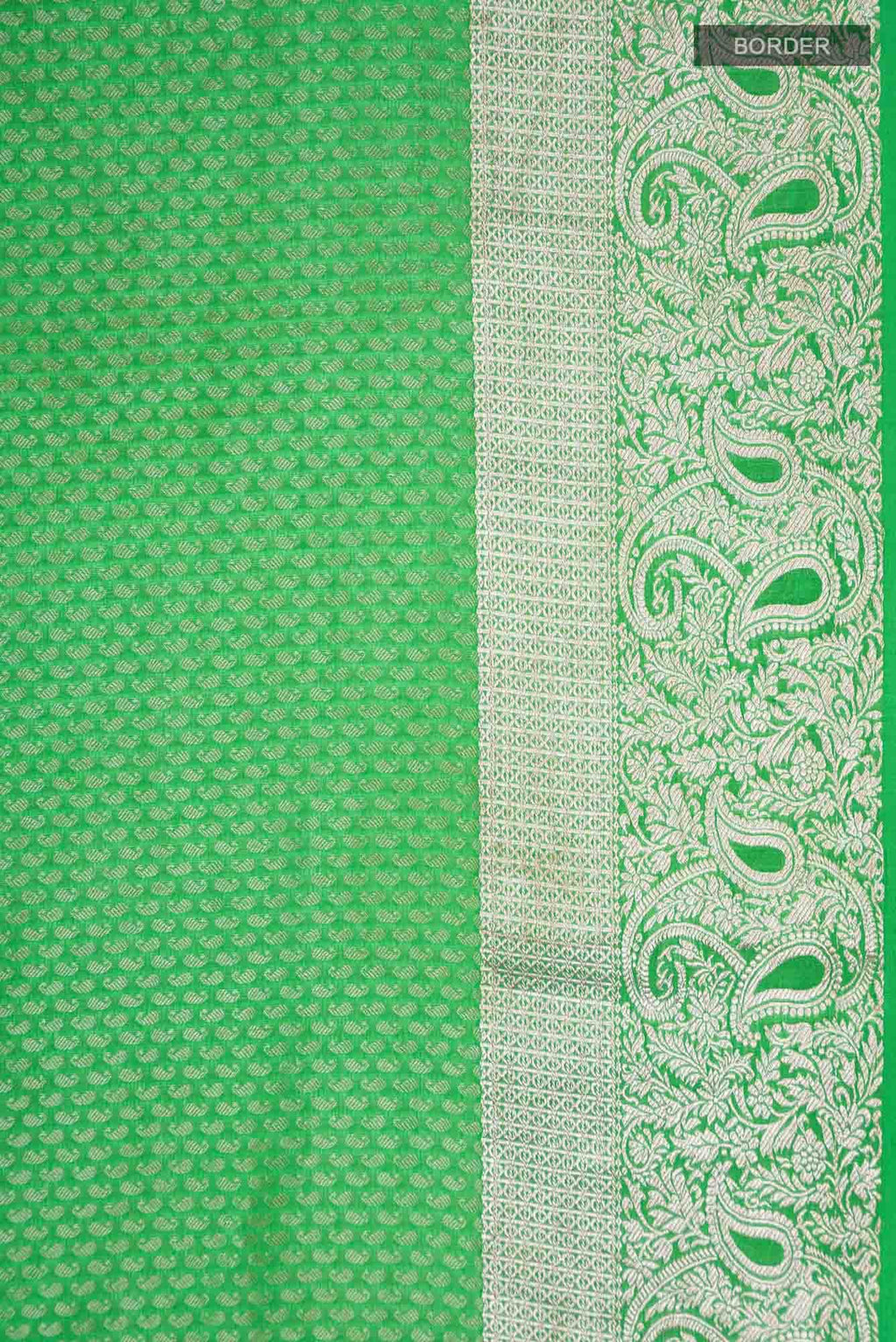 Green Mysore Crepe Saree