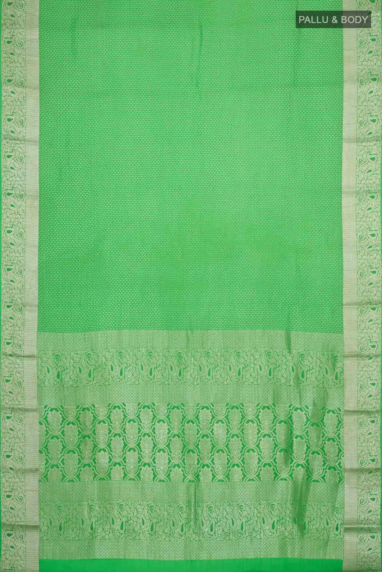 Green Mysore Crepe Saree
