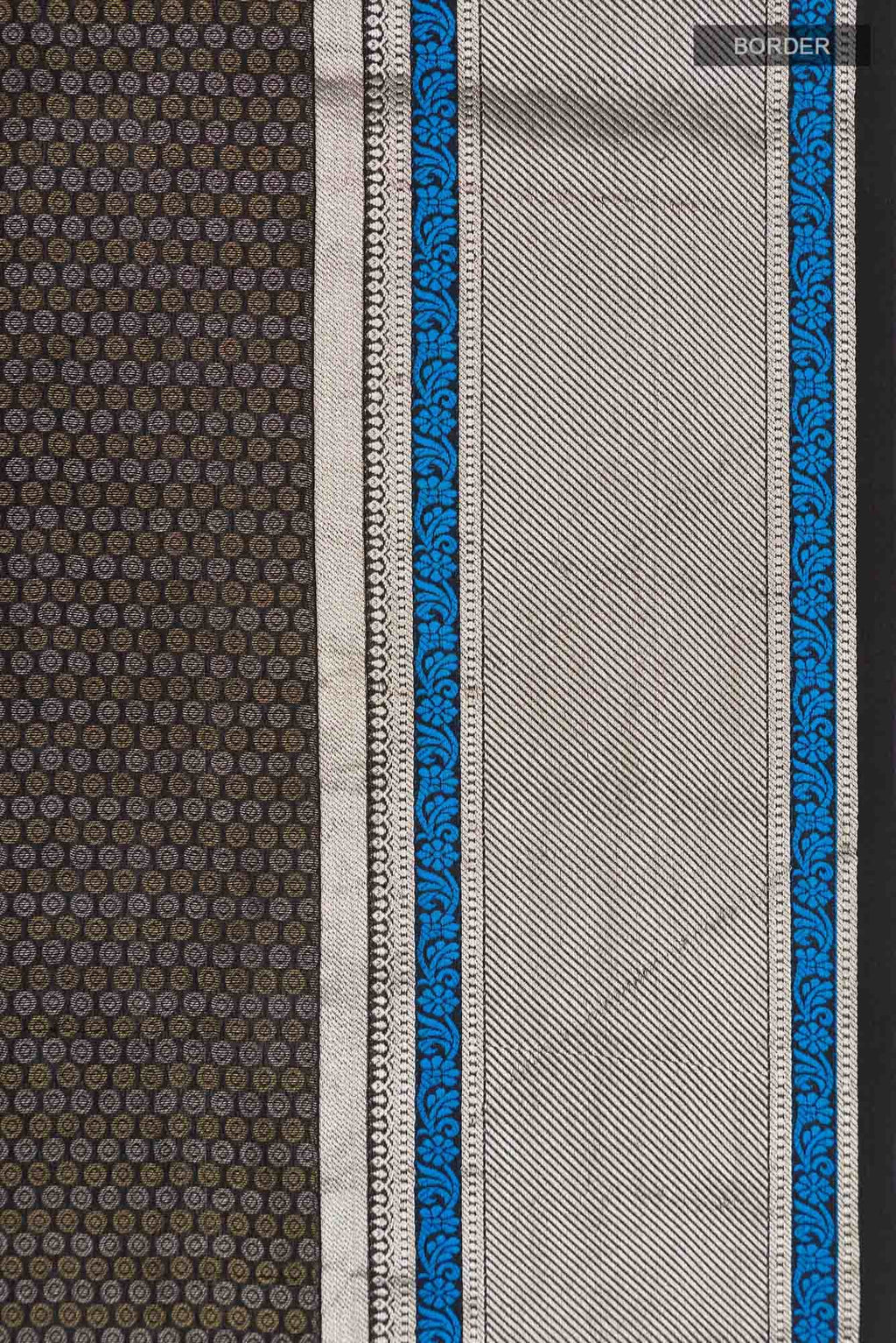 Black Mysore Crepe Saree