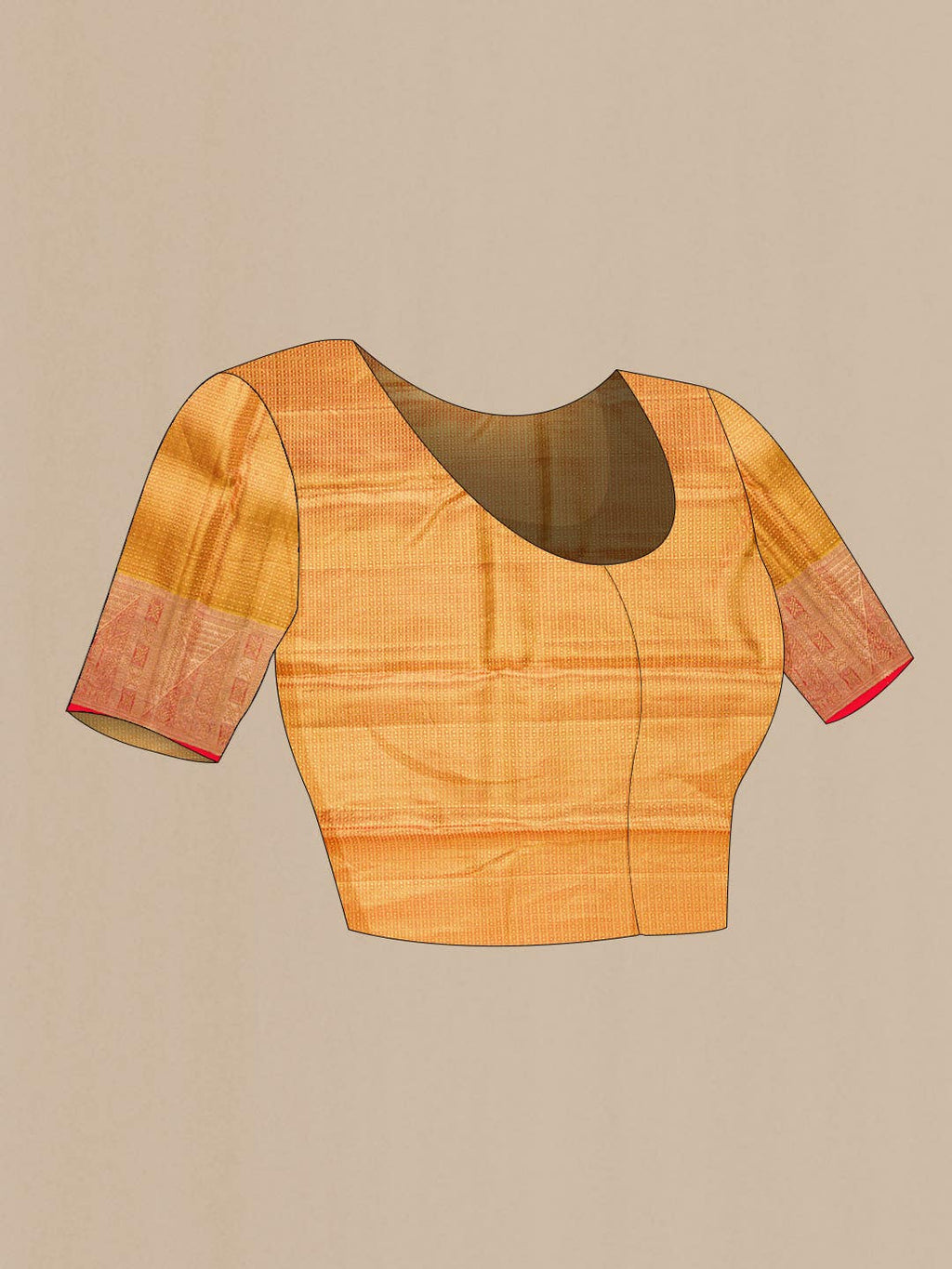 Gold Dual Tone Kanchipuram Tissue Silk Saree