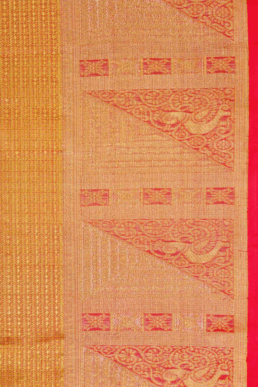 Gold Dual Tone Kanchipuram Tissue Silk Saree