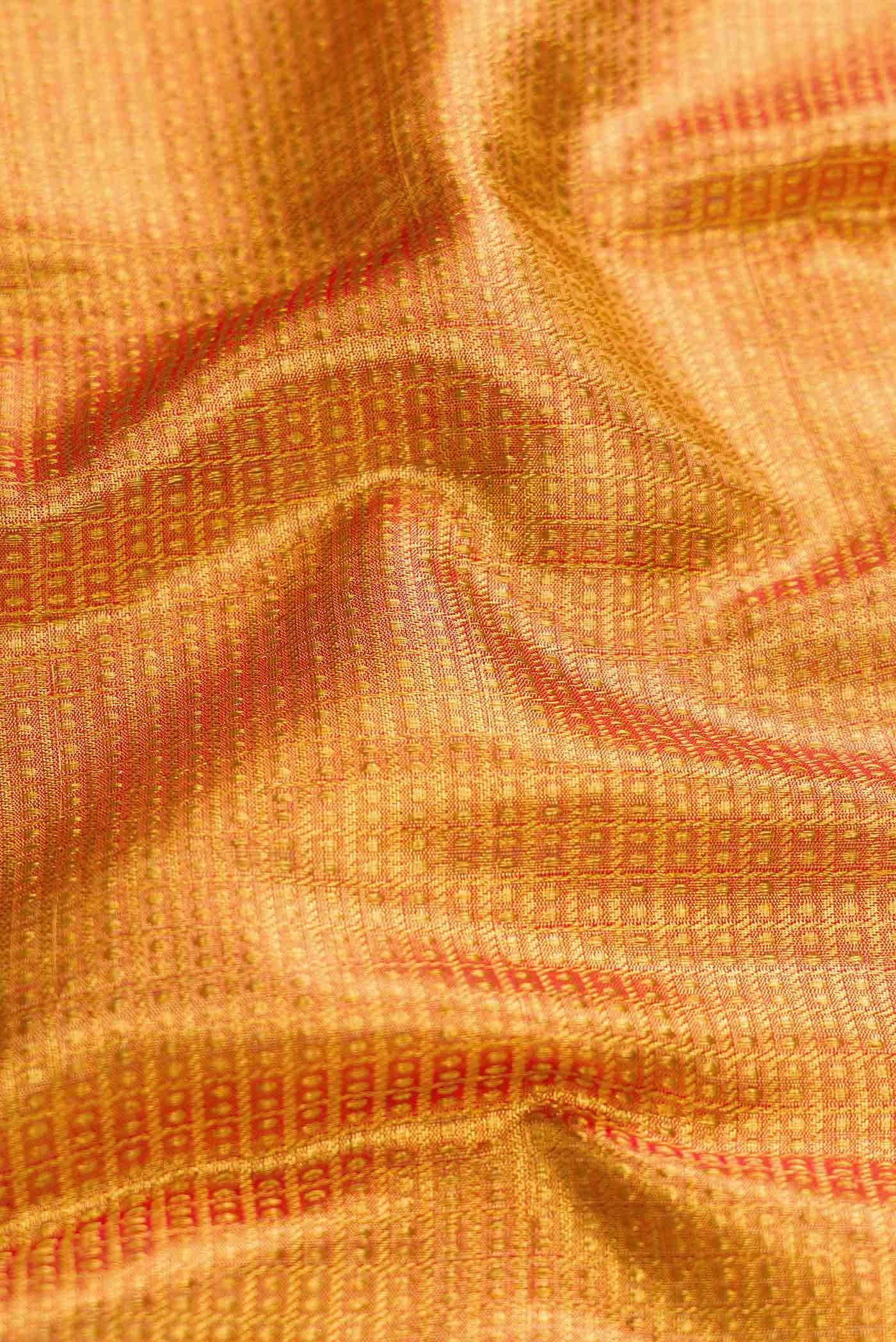 Gold Dual Tone Kanchipuram Tissue Silk Saree