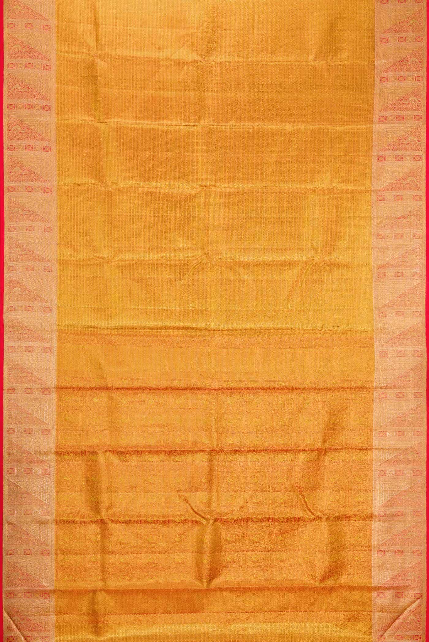 Gold Dual Tone Kanchipuram Tissue Silk Saree