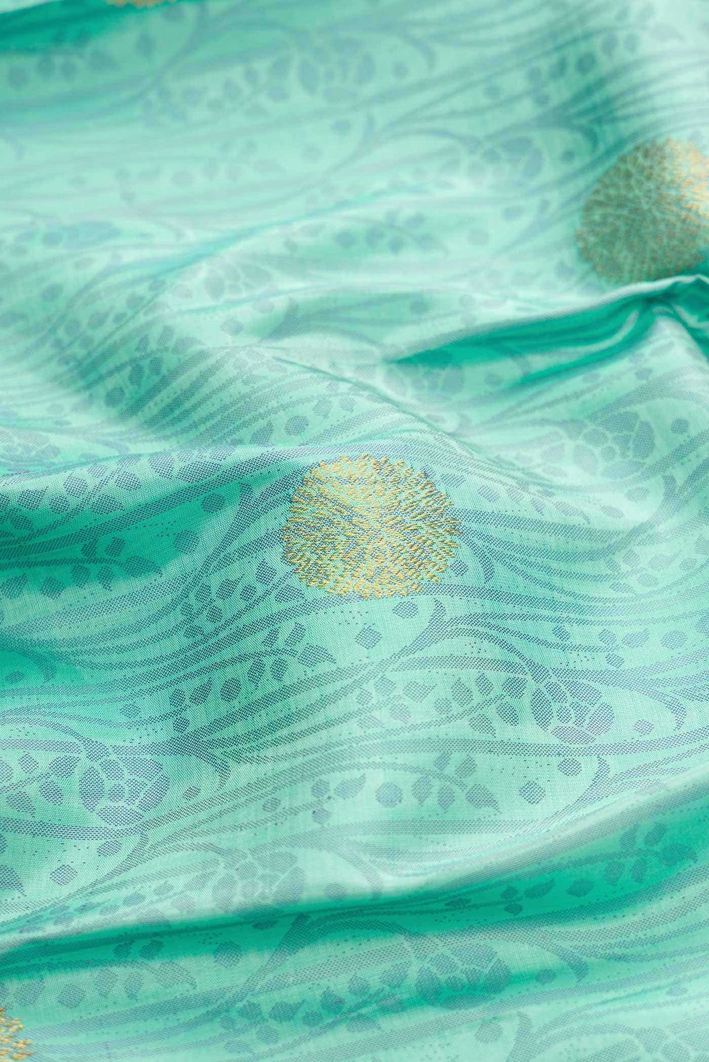 Sea Green Dual Tone Kanchipuram Silk Saree