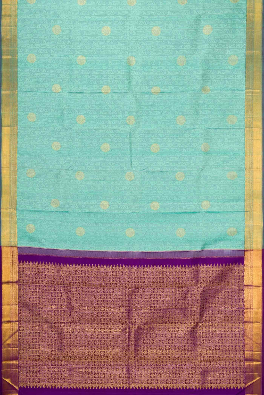 Sea Green Dual Tone Kanchipuram Silk Saree
