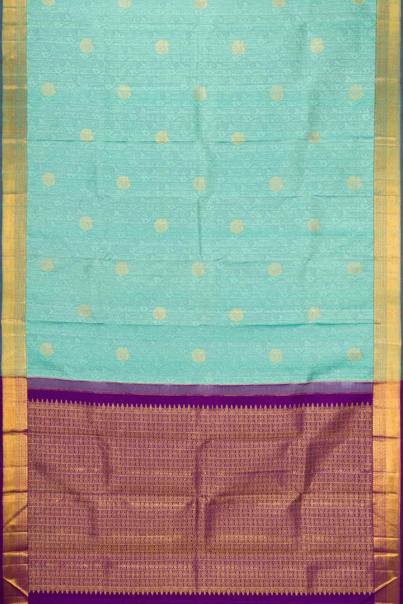 Sea Green Dual Tone Kanchipuram Silk Saree