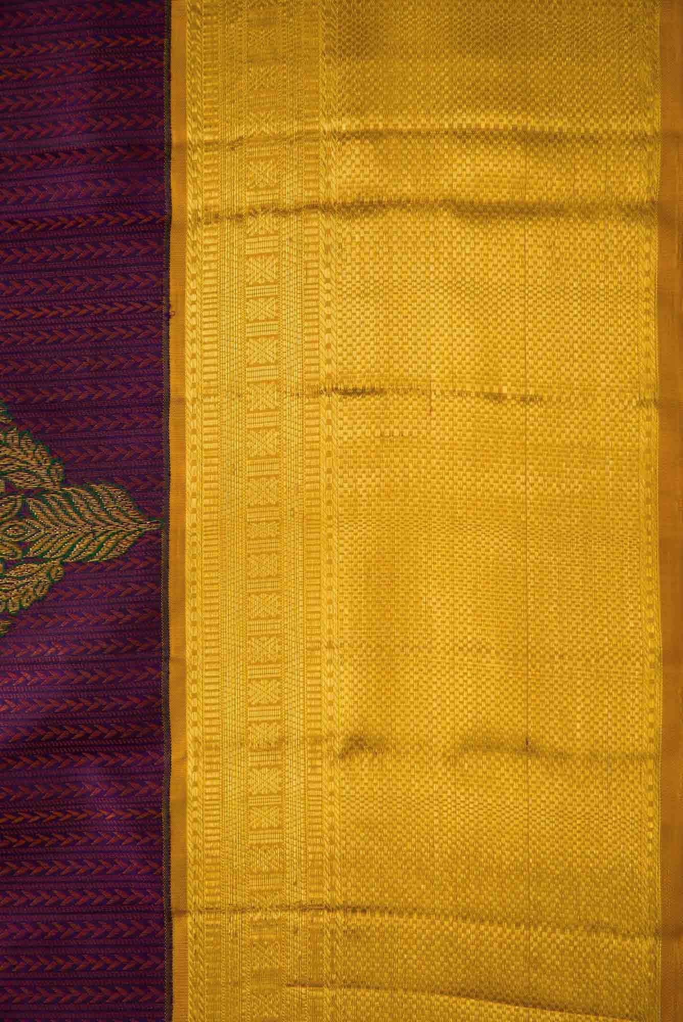 Purple Dual Tone Kanchipuram Silk Saree