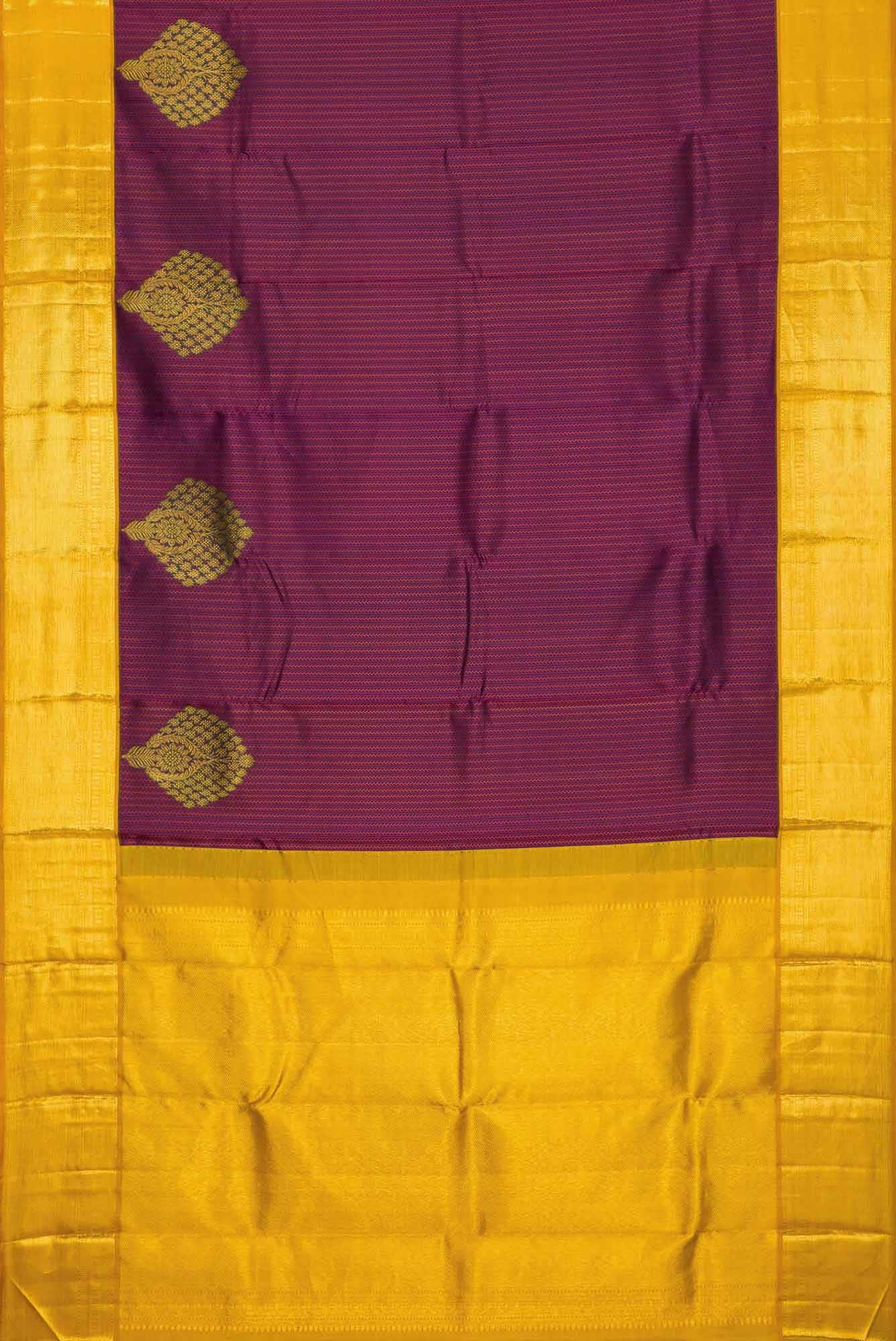 Purple Dual Tone Kanchipuram Silk Saree