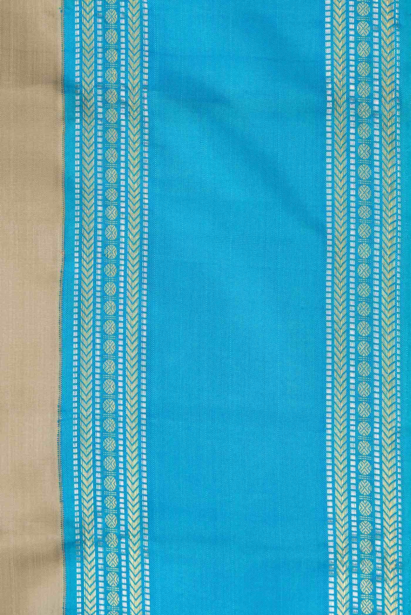 Pure Silk Pure Zari Dark Beige Dual Tone Kanchipuram Saree
