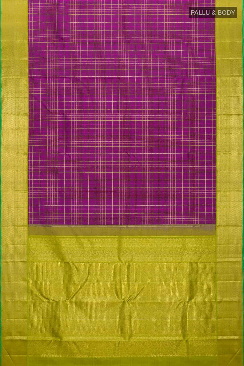 Pure Silk Pure Zari Purple Dual Tone Kanchipuram Saree