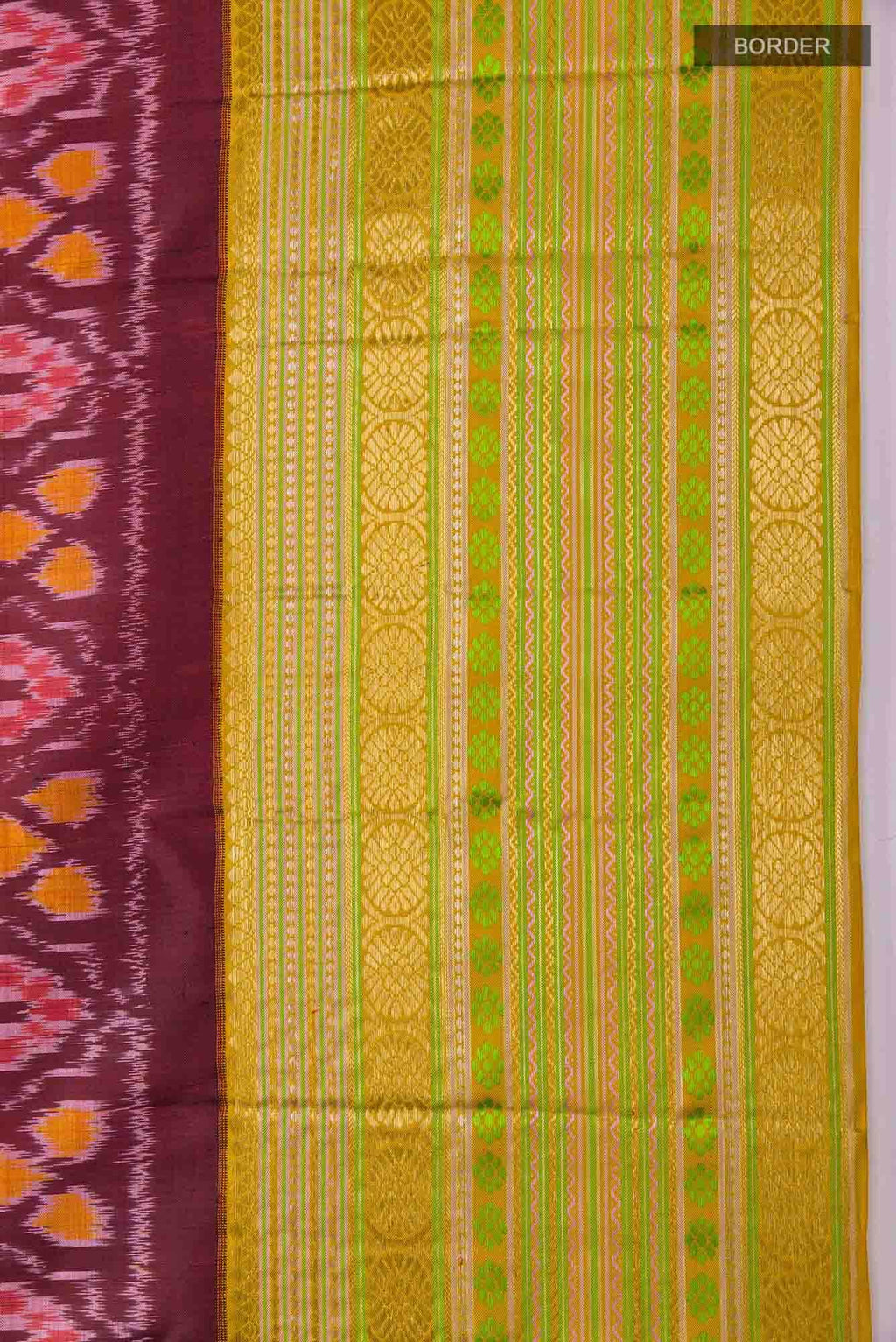 Pure Silk Pure Zari Maroon Dual Tone Kanchipuram Saree