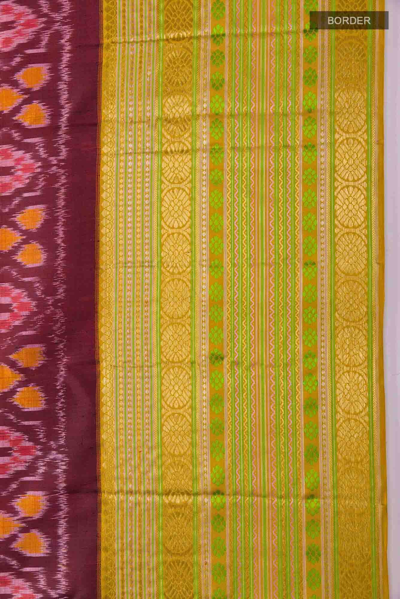 Pure Silk Pure Zari Maroon Dual Tone Kanchipuram Saree