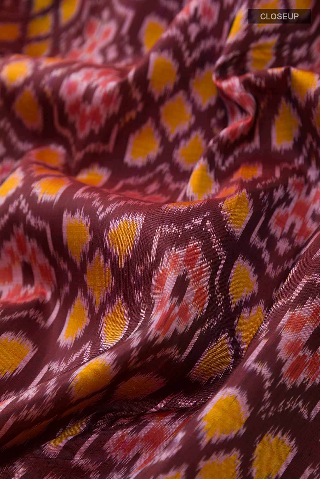Pure Silk Pure Zari Maroon Dual Tone Kanchipuram Saree