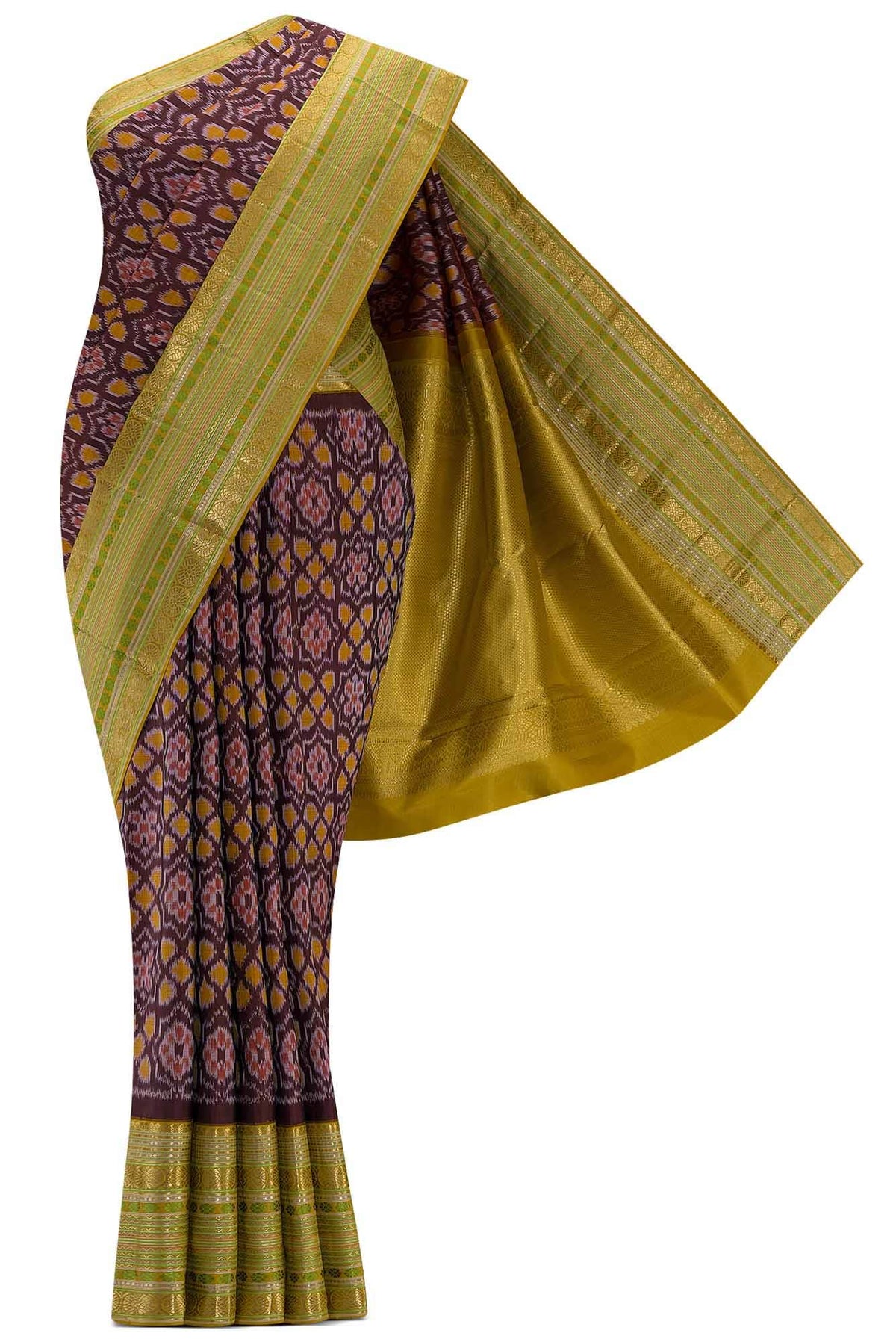 Pure Silk Pure Zari Coffee Brown Kanjivaram Saree