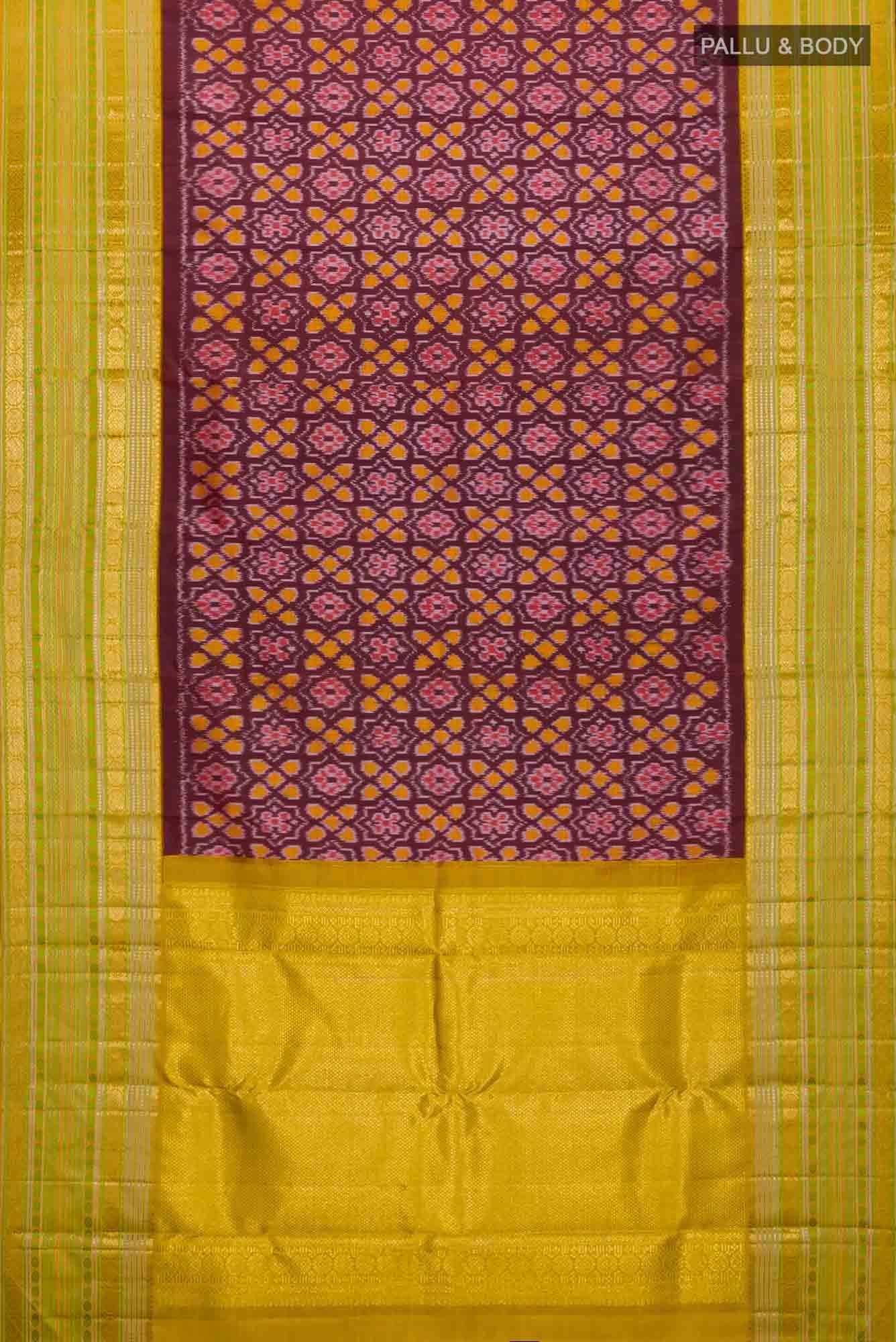 Pure Silk Pure Zari Maroon Dual Tone Kanchipuram Saree