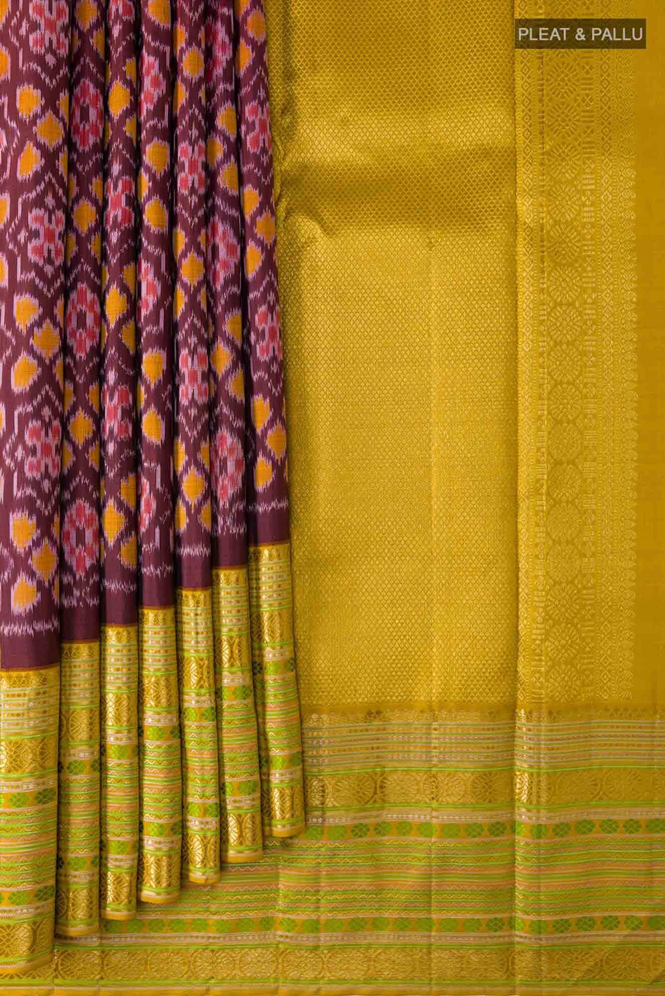 Pure Silk Pure Zari Maroon Dual Tone Kanchipuram Saree
