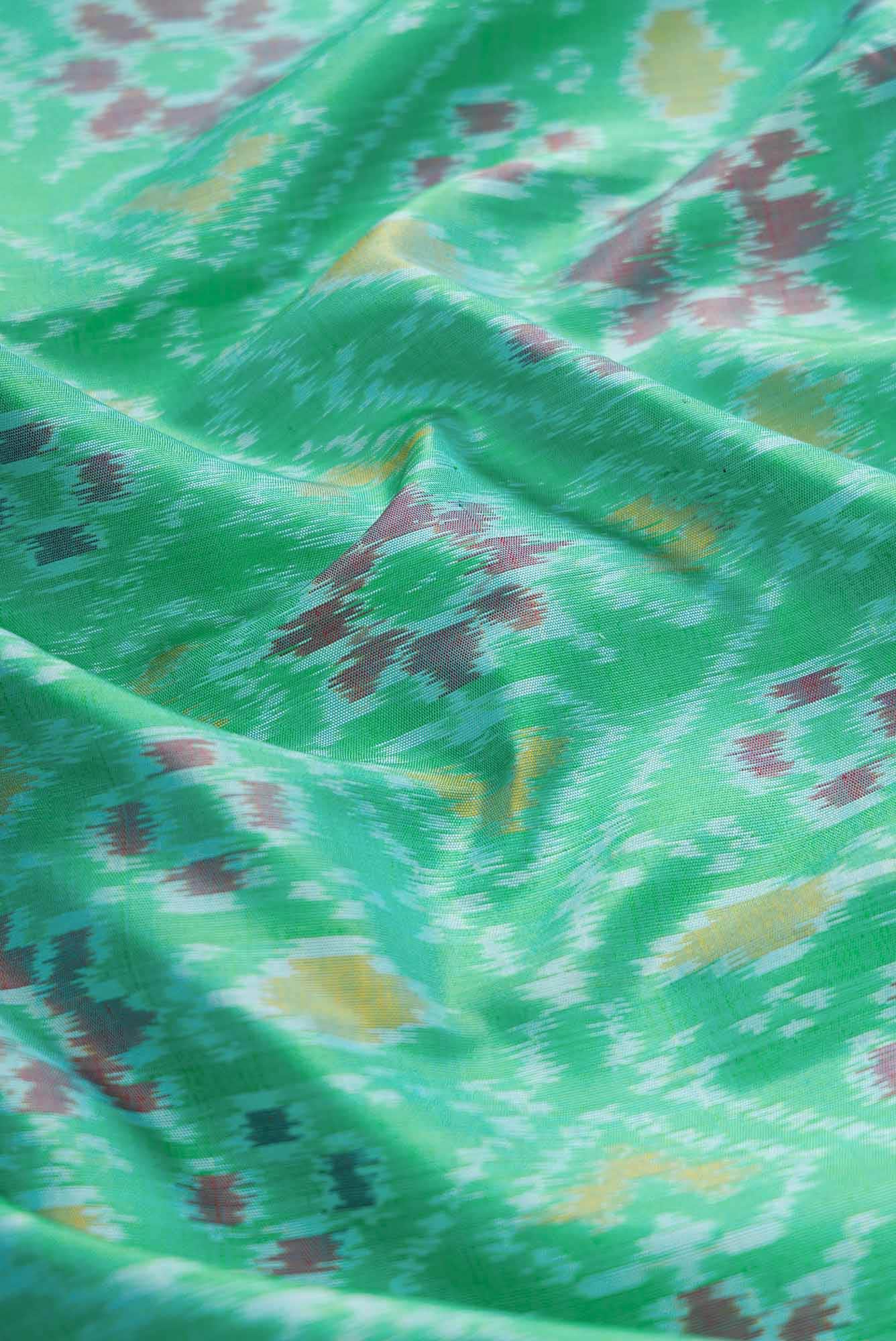 Pure Silk Pure Zari Sea Green Dual Tone Kanchipuram Saree