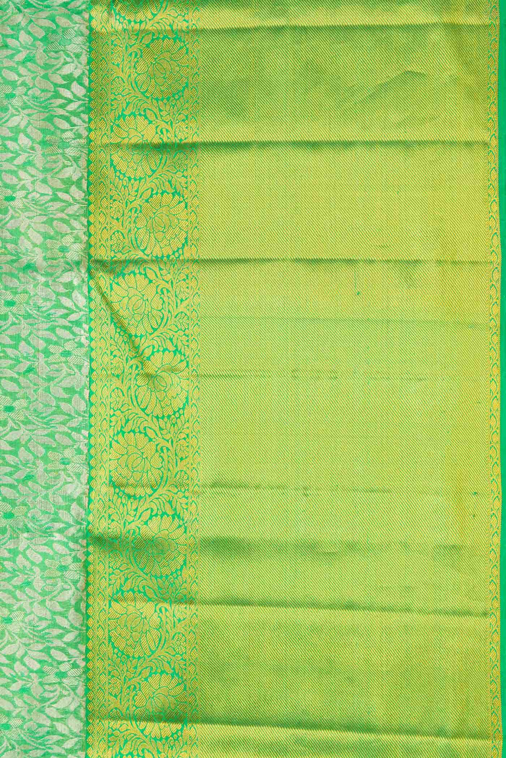Green Dual Tone Kanchipuram Tissue Silk Saree