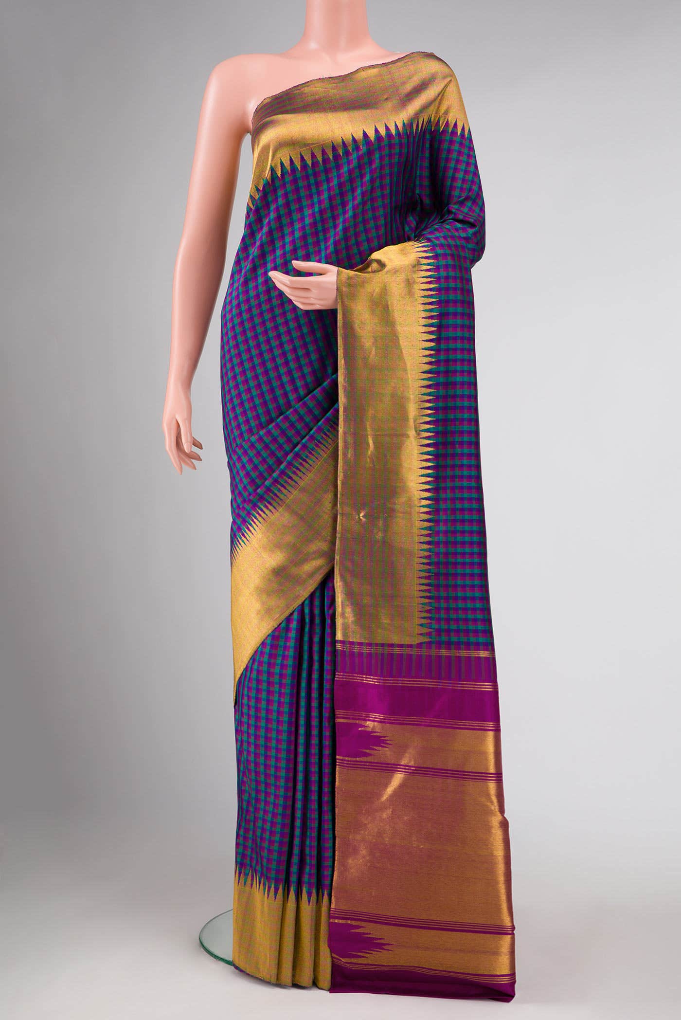 Multi Kanchipuram Silk Saree