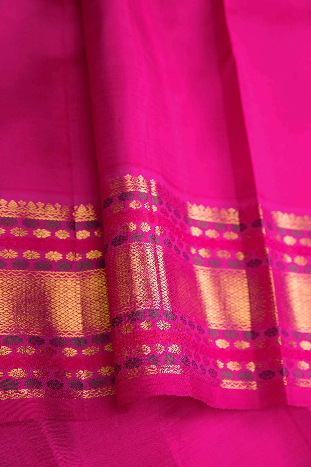 Pure Silk Pure Zari Sea Green Dual Tone Kanchipuram Saree