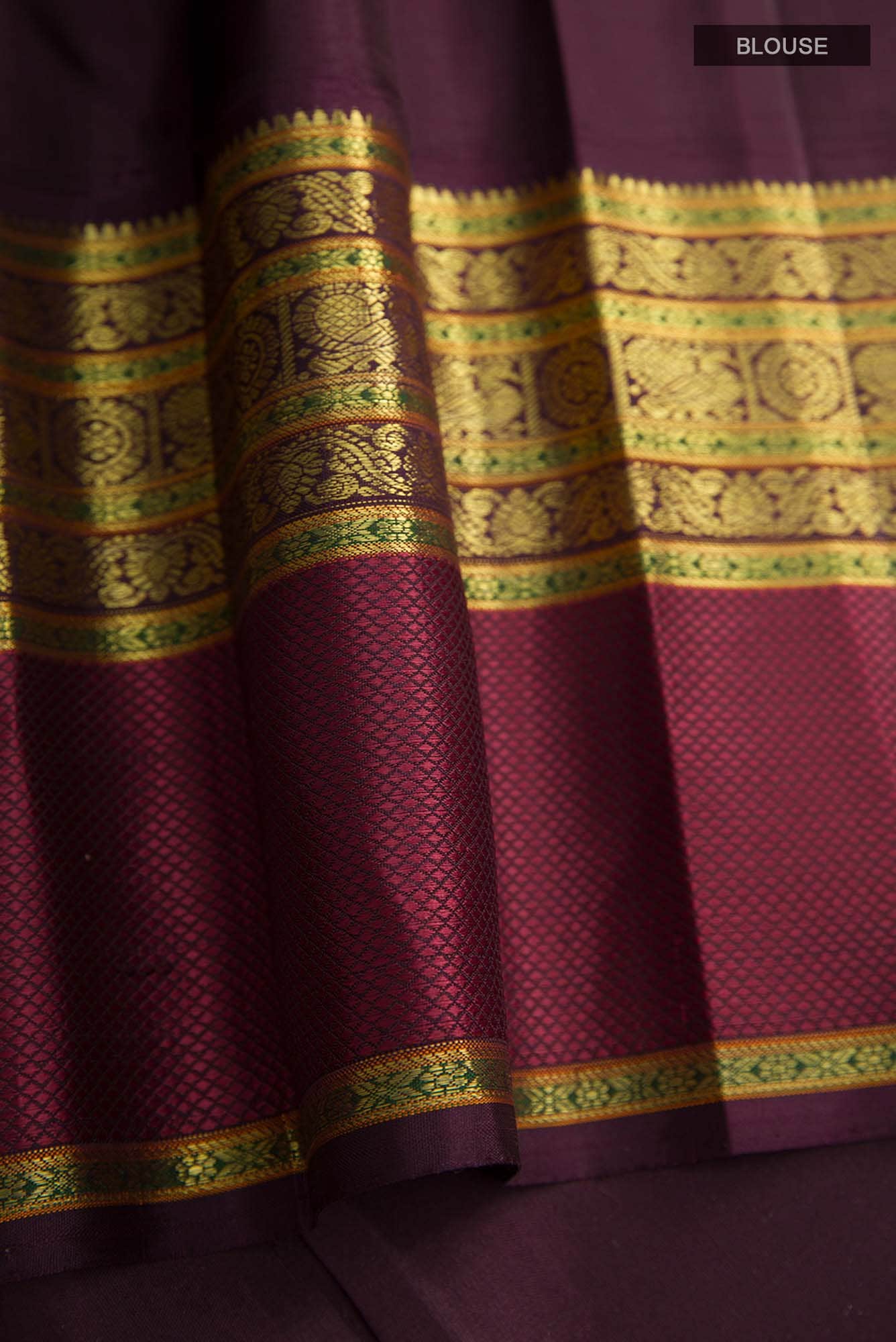 Pure Silk Pure Zari Pink Dual Tone Kanchipuram Saree