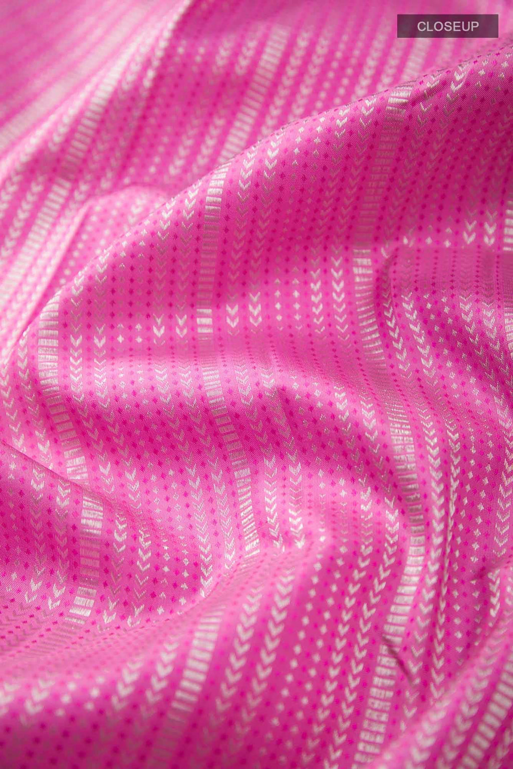 Pure Silk Pure Zari Pink Dual Tone Kanchipuram Saree