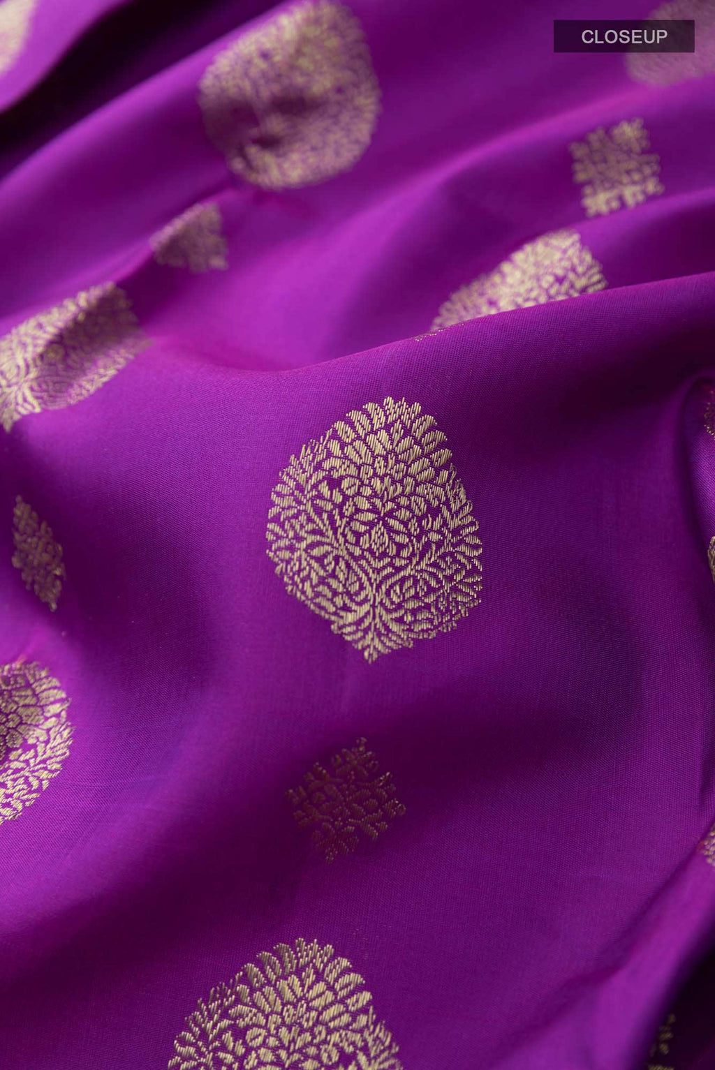 Pure Silk Pure Zari Purple Dual Tone Kanchipuram Saree