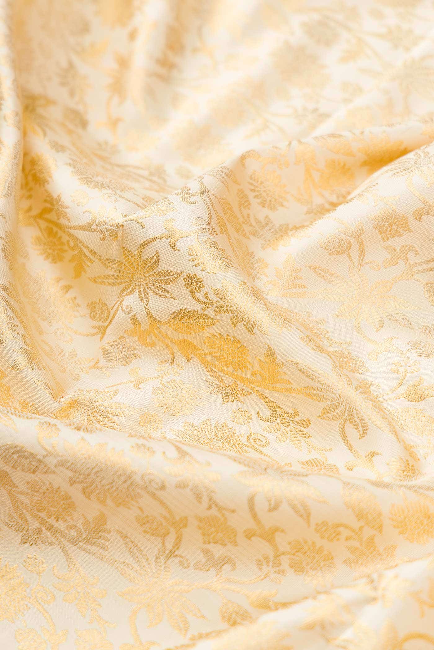 Pure Silk Pure Zari Sandal Dual Tone Kanchipuram Saree