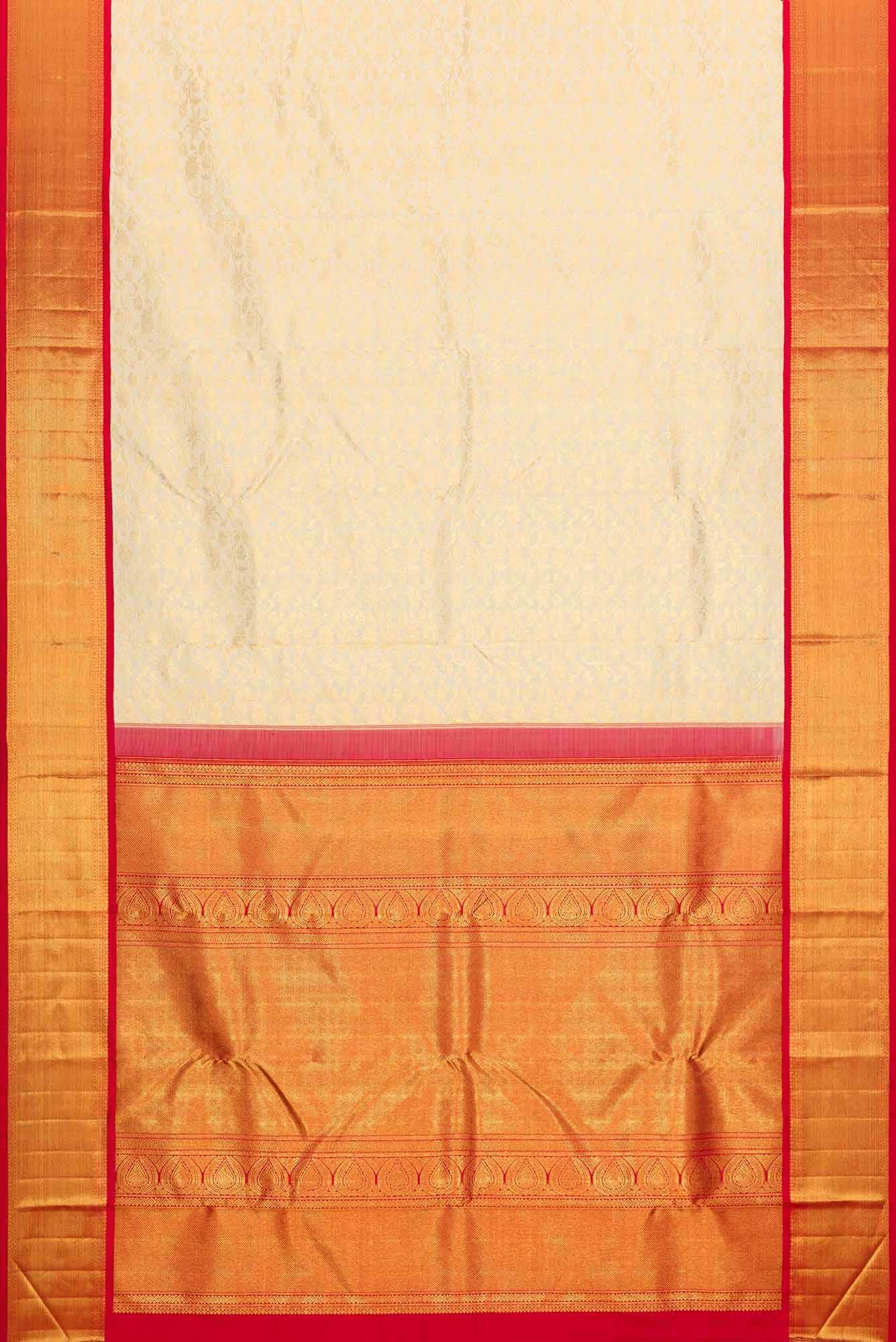 Pure Silk Pure Zari Sandal Dual Tone Kanchipuram Saree