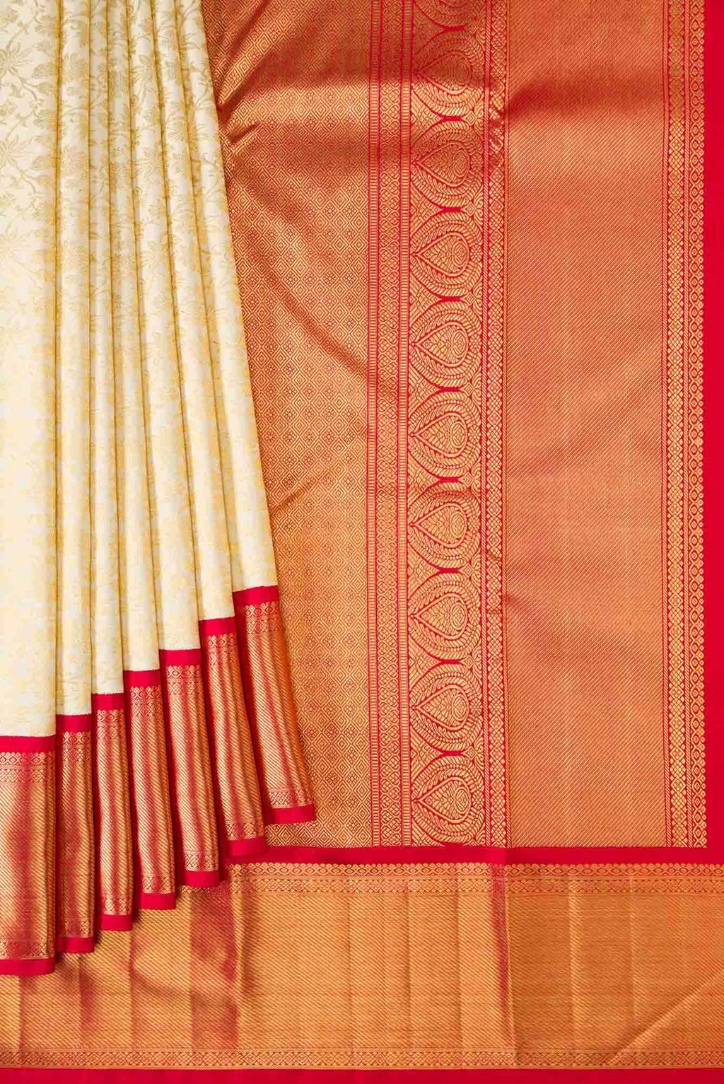 Pure Silk Pure Zari Sandal Dual Tone Kanchipuram Saree