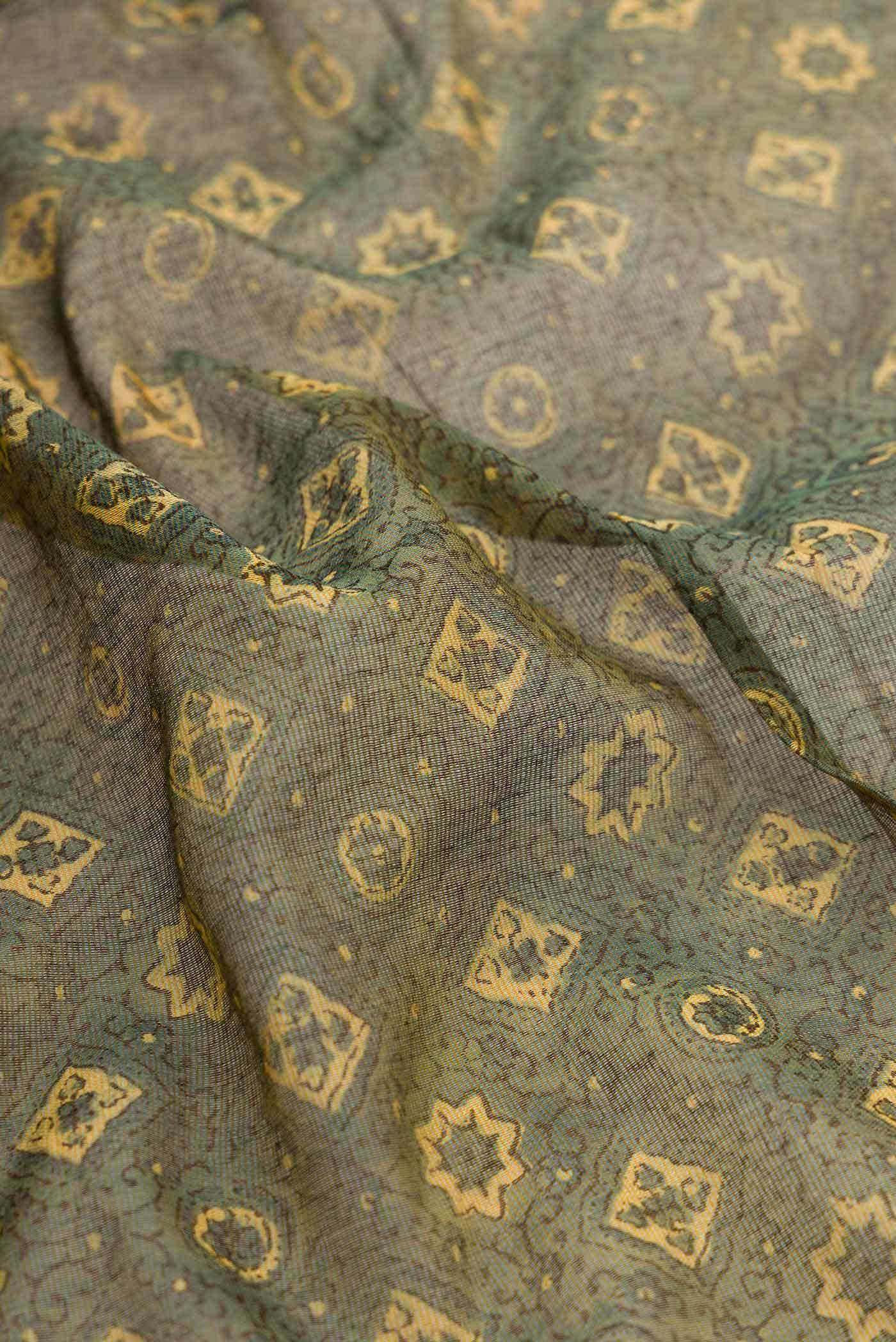Light Green Chanderi Silk Saree