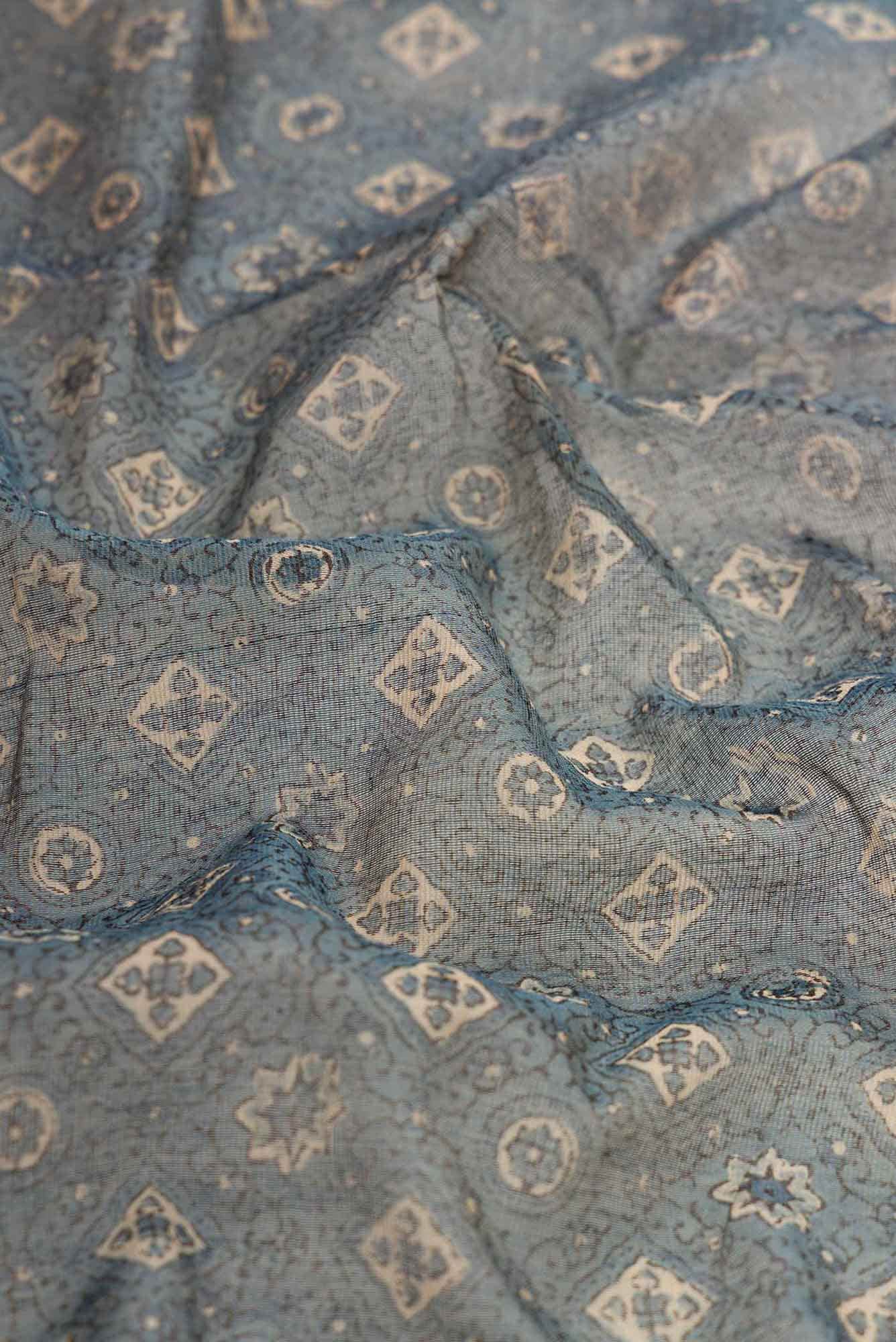 Grey Dual Tone Chanderi Silk Saree