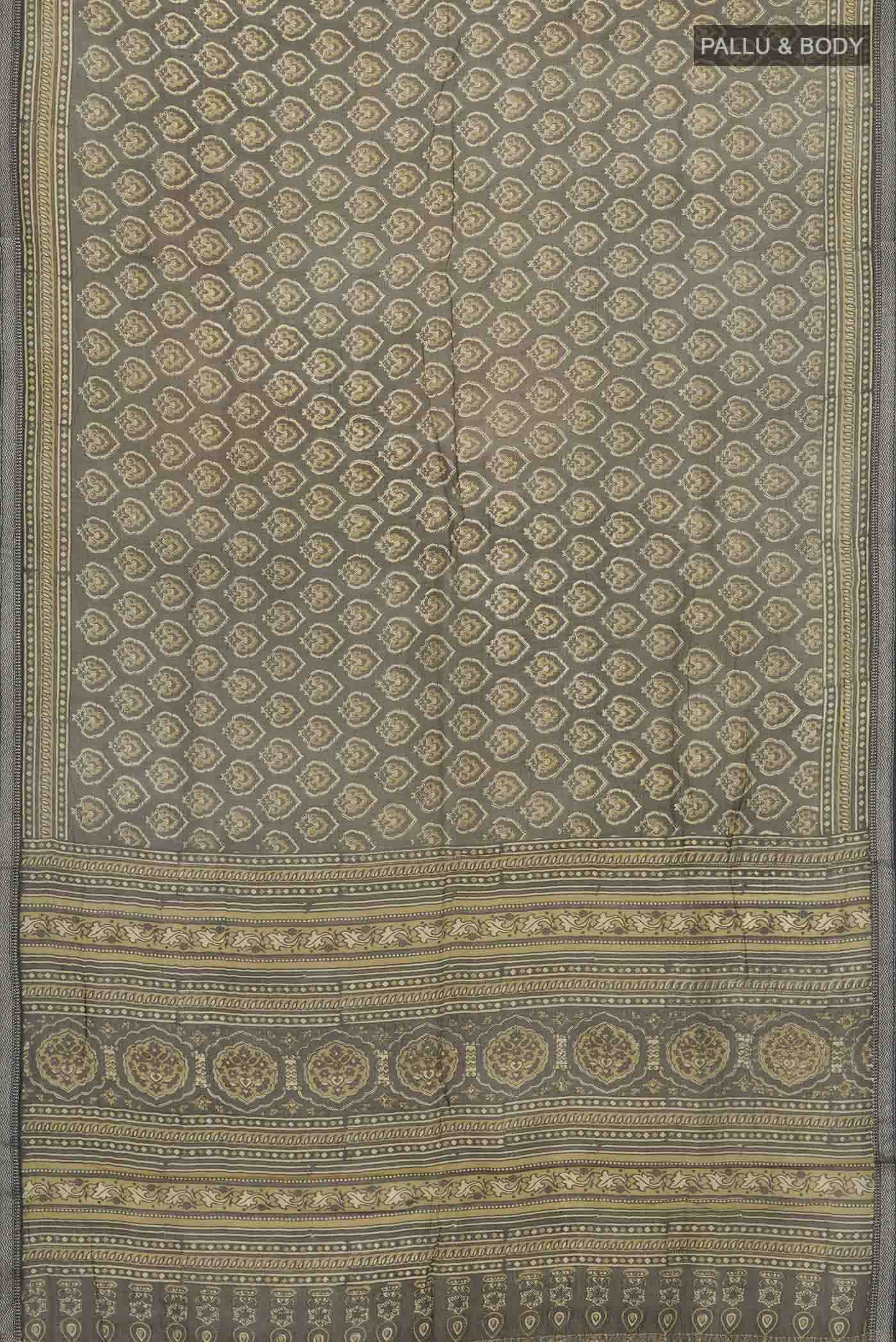 Green Chanderi Silk Cotton Saree