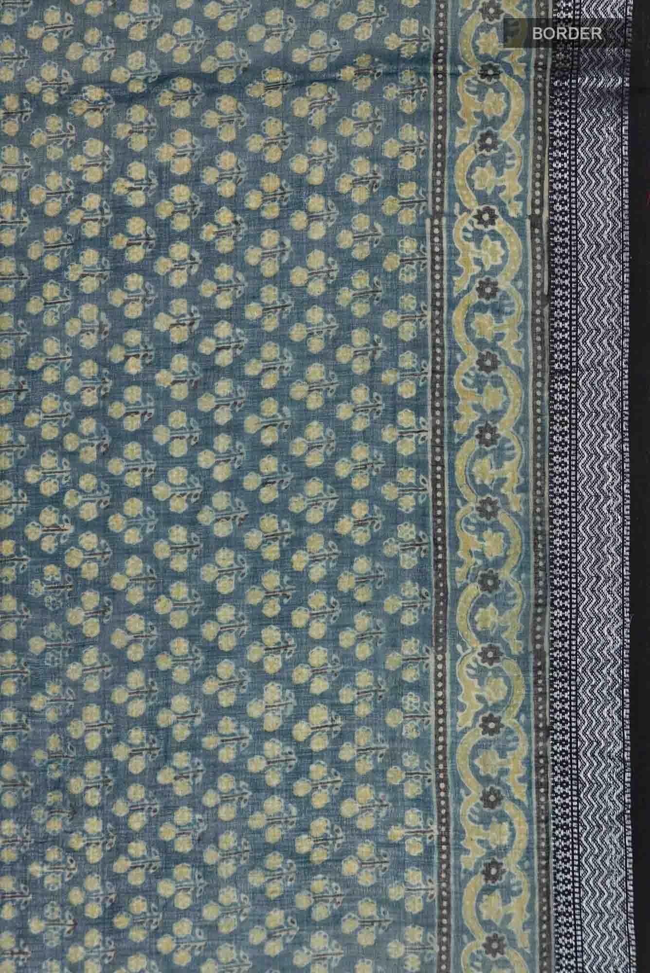 Blue Chanderi Silk Cotton Saree