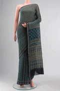 Blue Chanderi Silk Cotton Saree