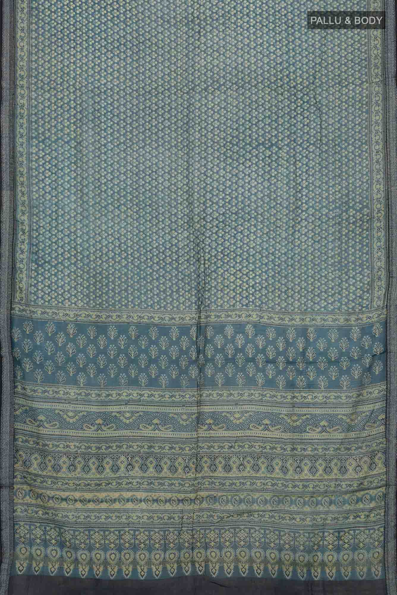 Blue Chanderi Silk Cotton Saree