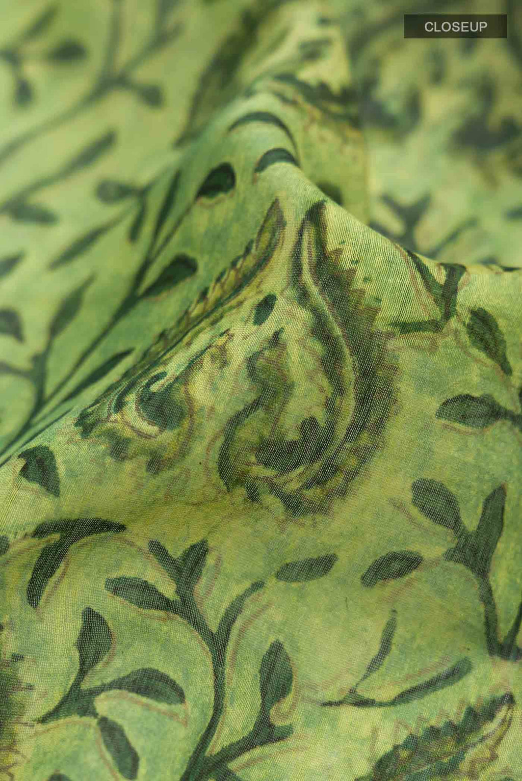 Green Chanderi Silk Cotton Saree