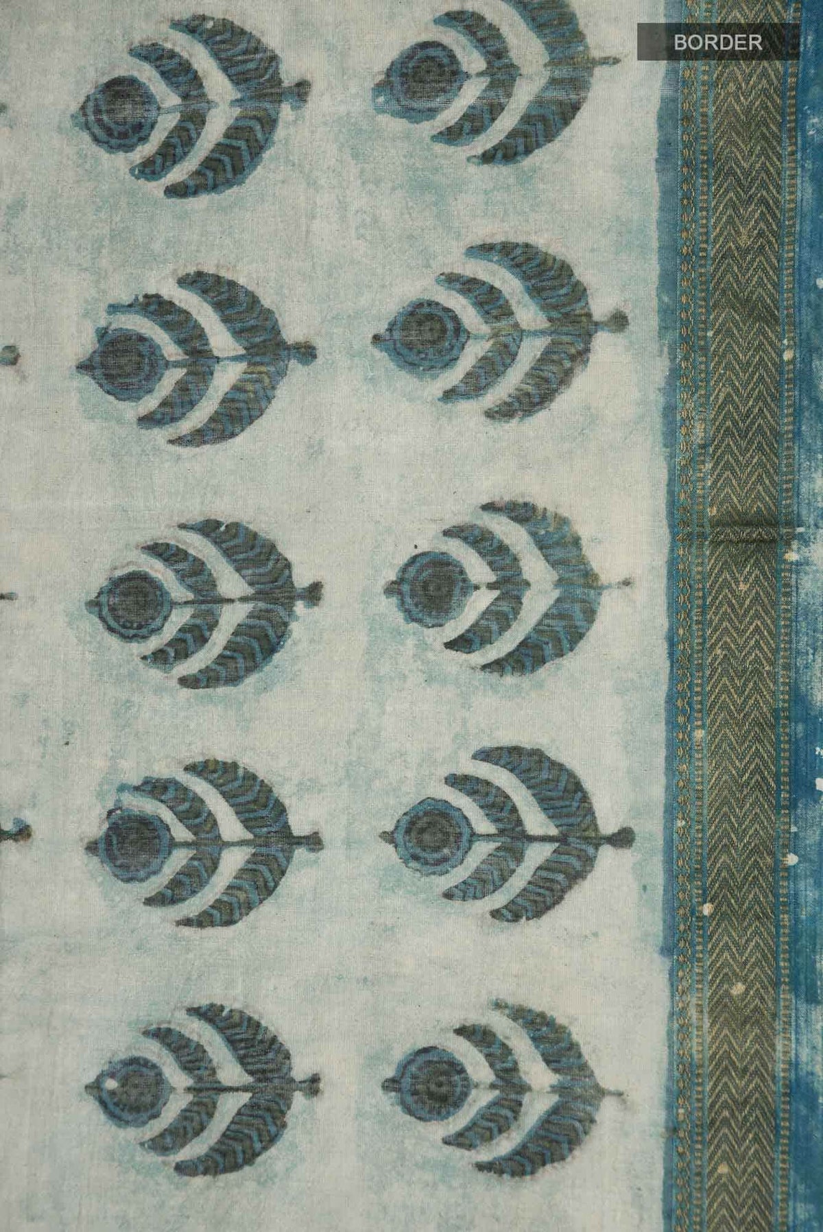 Light Blue Bhagalpuri Tussar Silk Saree