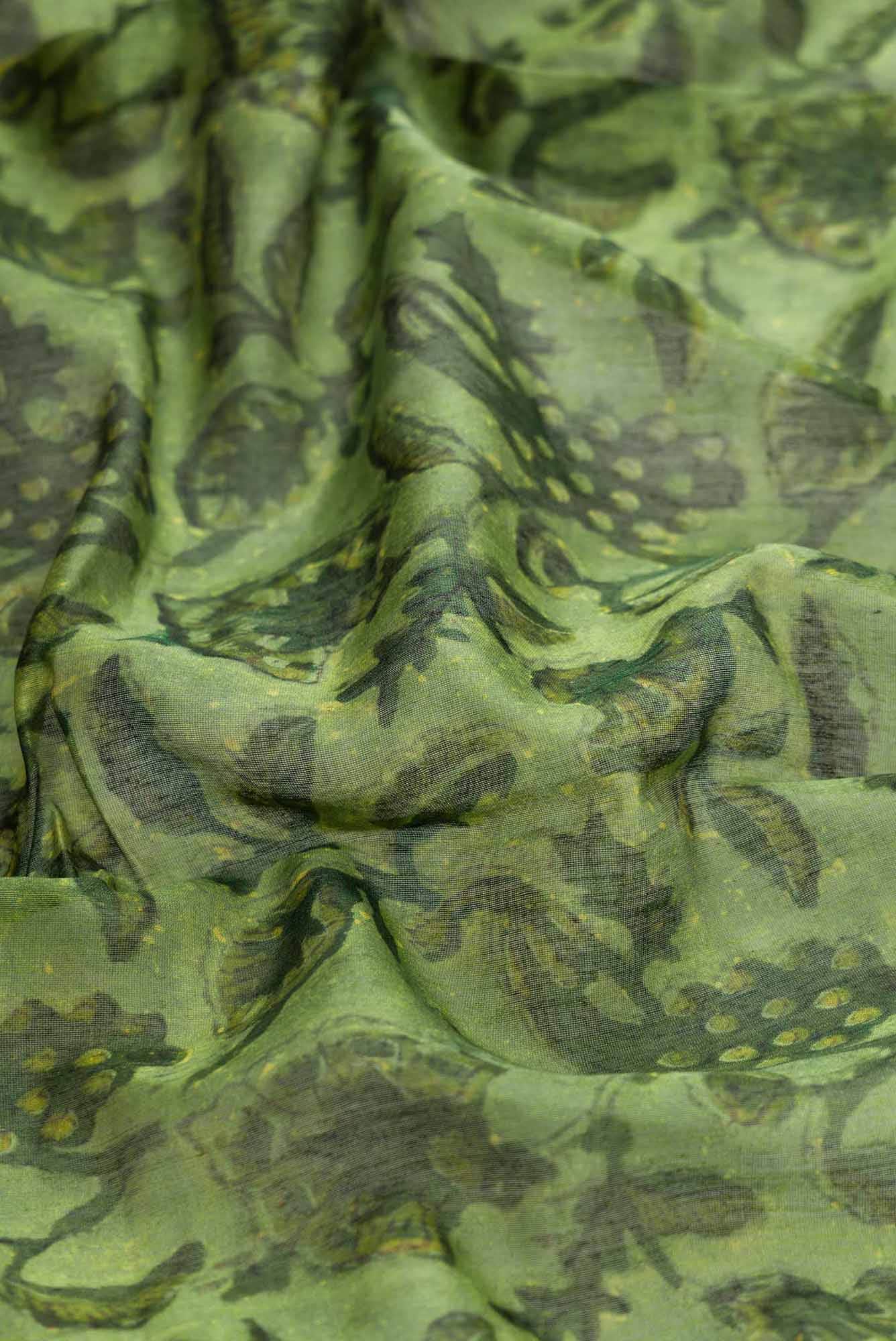 Green Dual Tone Chanderi Silk Saree