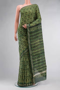 Green Maheshwari Silk Cotton Saree
