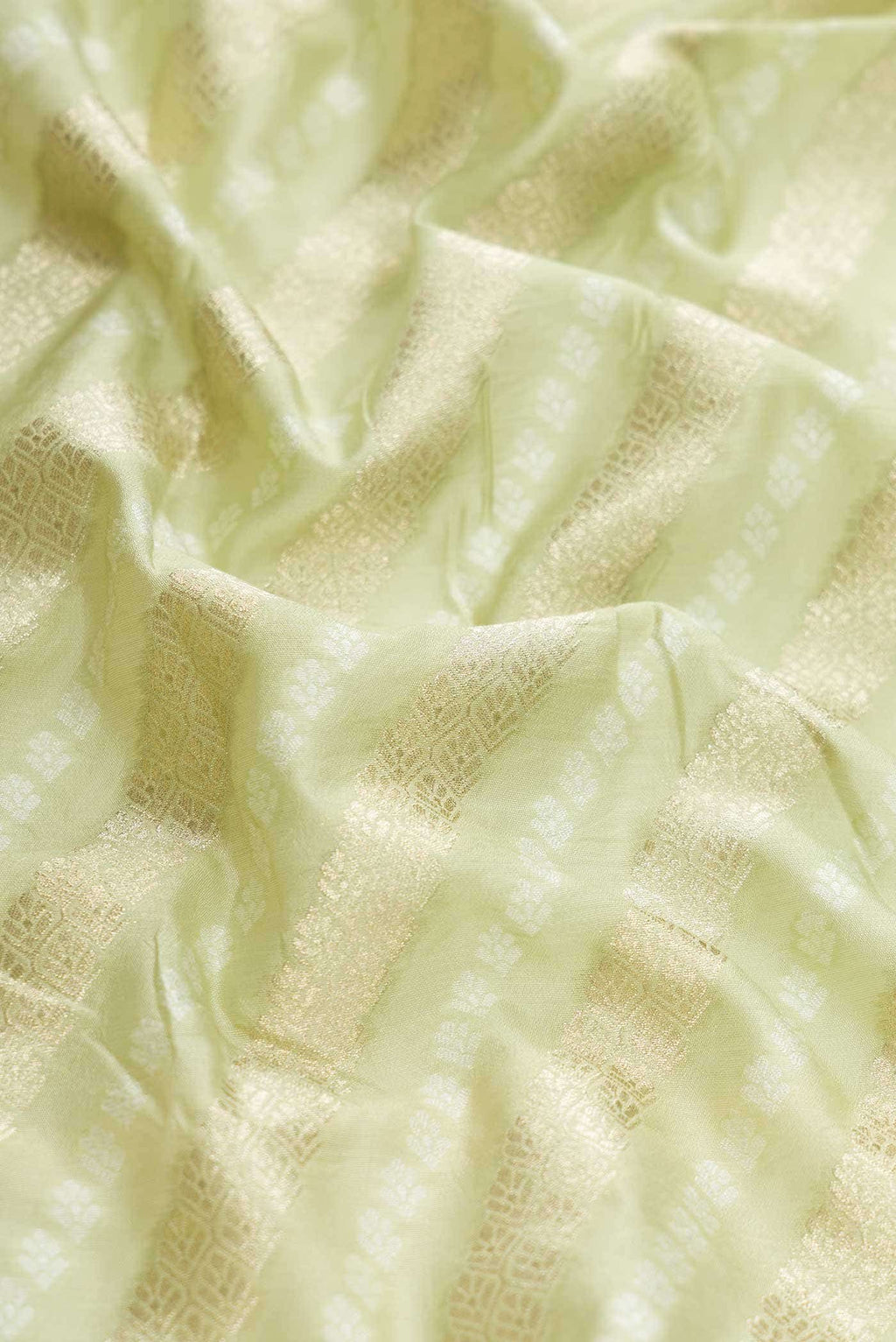 Pista Green Dual Tone Chanderi Silk Saree