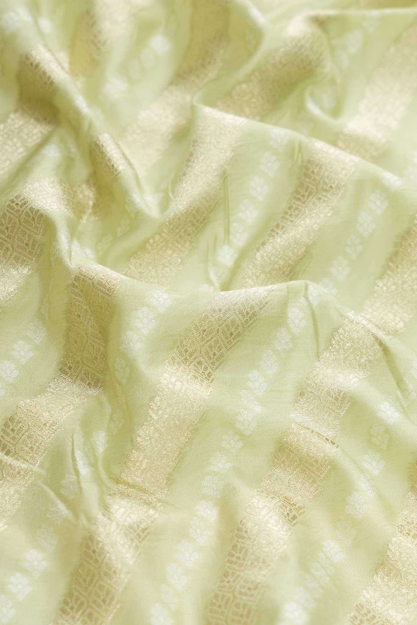 Pista Green Dual Tone Chanderi Silk Saree