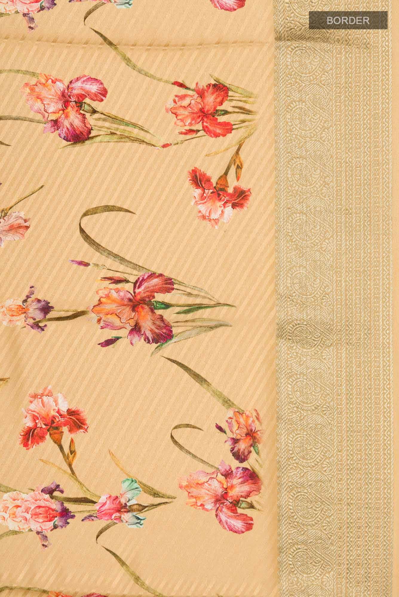 Sandal Mysore Crepe Saree