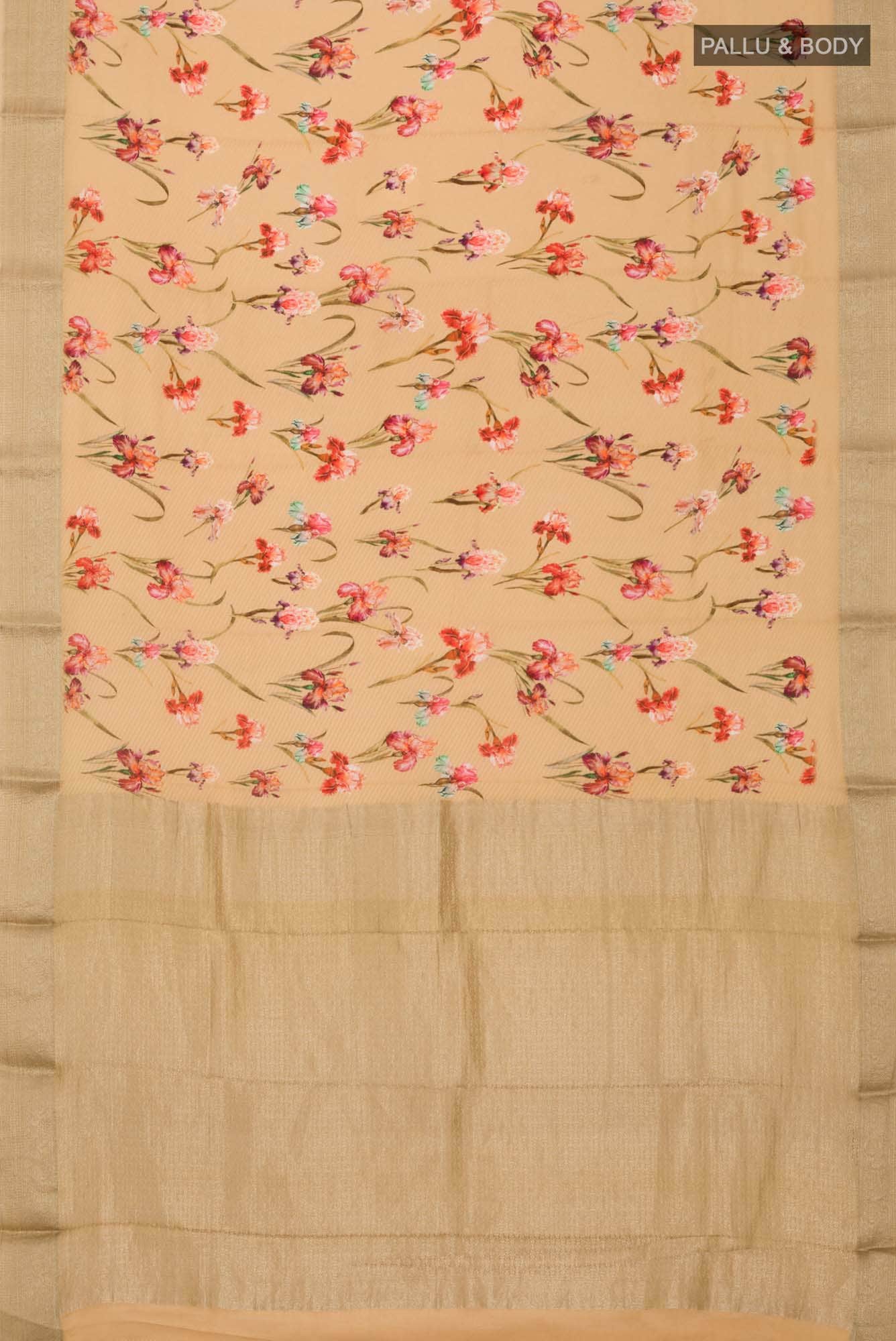 Sandal Mysore Crepe Saree